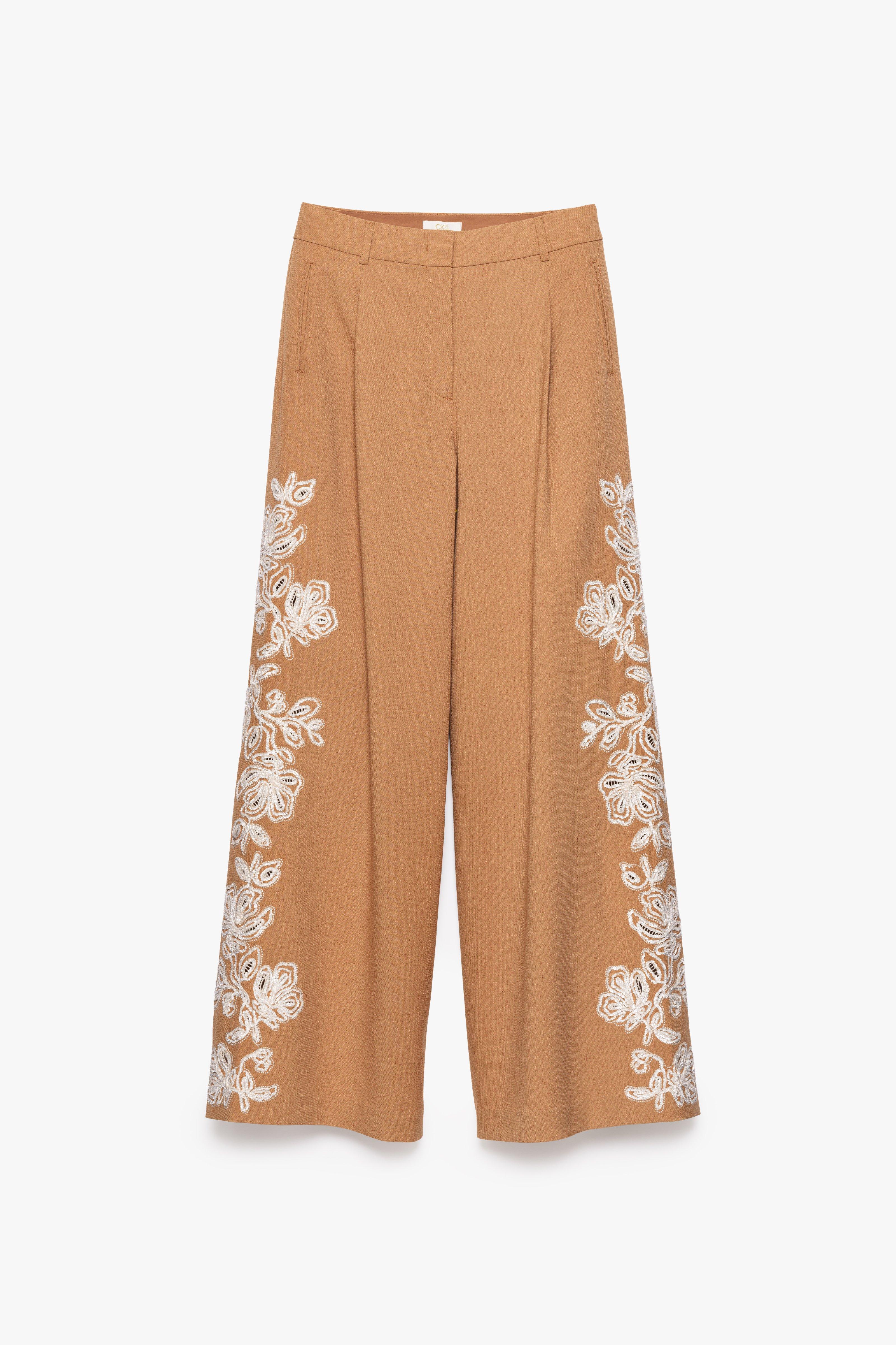 CKS - THEPARTIES - pantalon long - brun clair