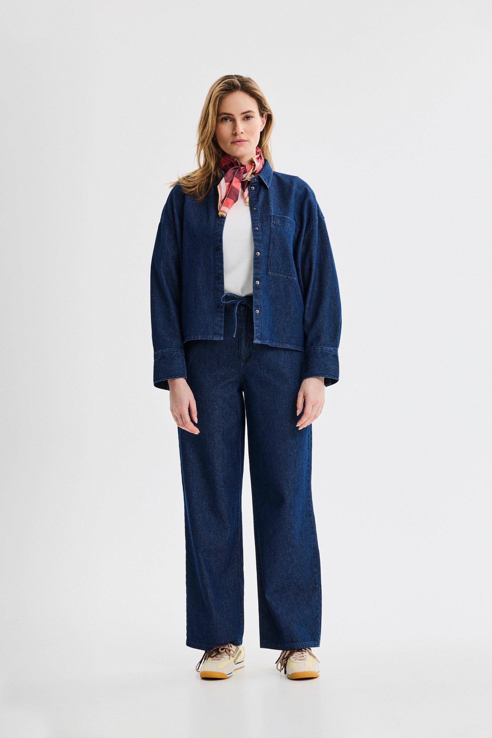 CKS - STANDING - blouse long sleeves - dark blue