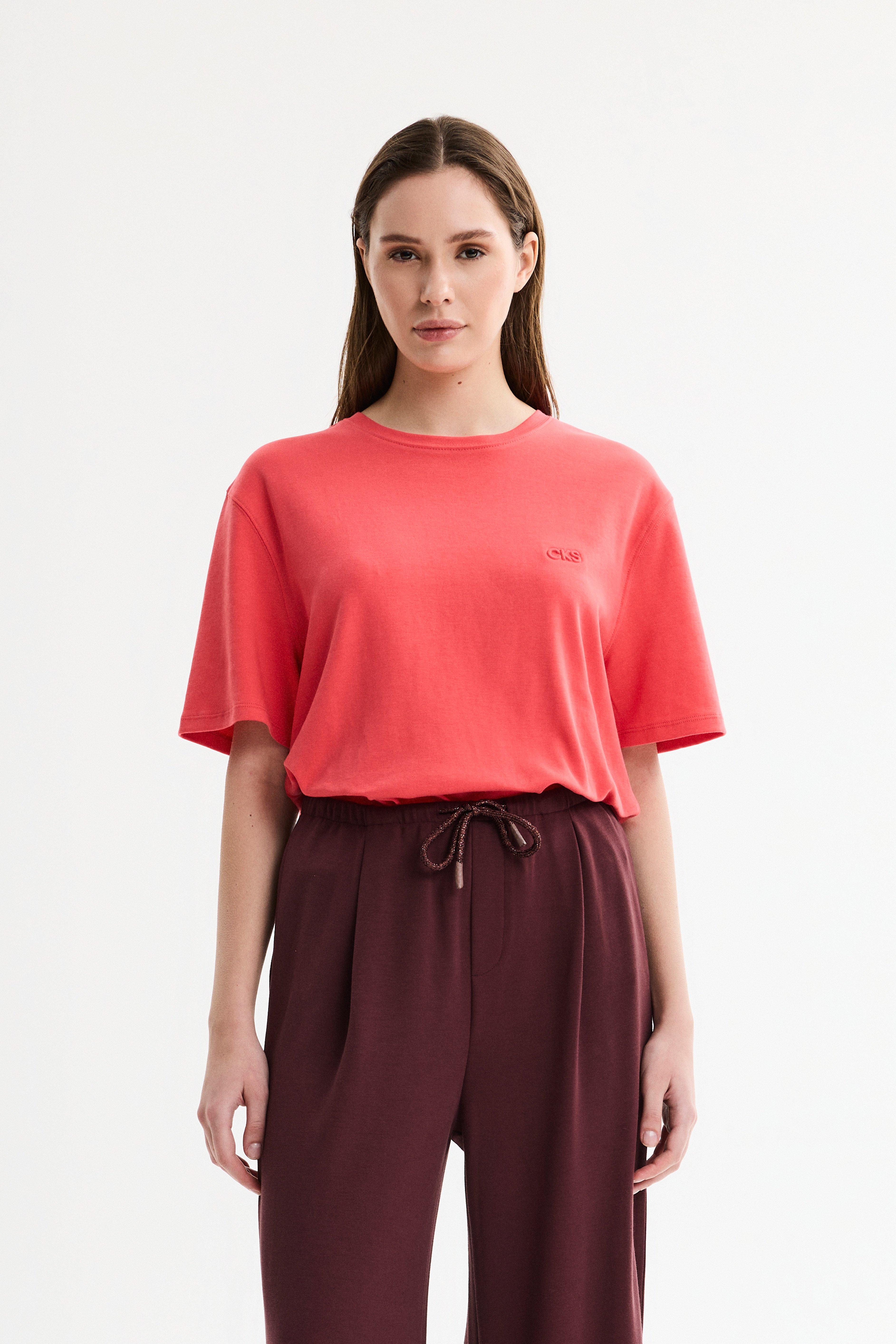 CKS - SARIA - t-shirt &agrave; manches courtes - rouge vif