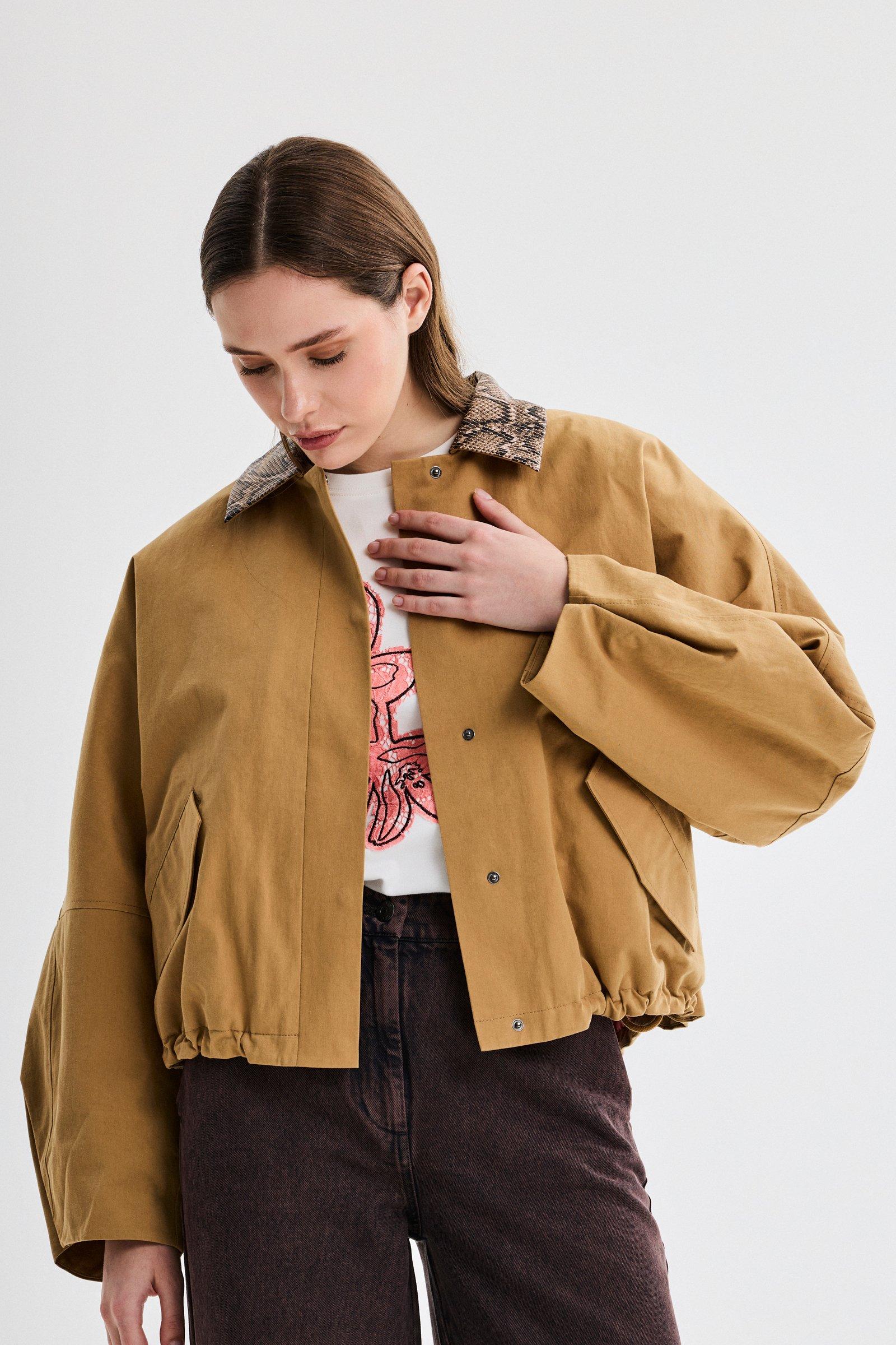 CKS - CHAMPI - veste courte - brun clair