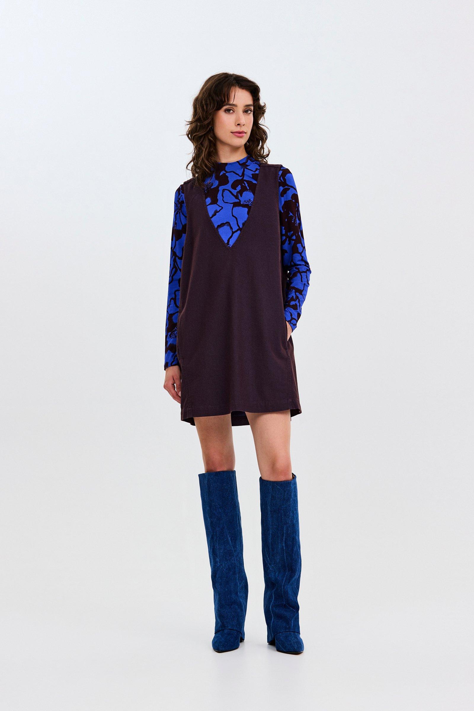 CKS - DOTTIE - Kurzes Kleid - Dunkelbraun