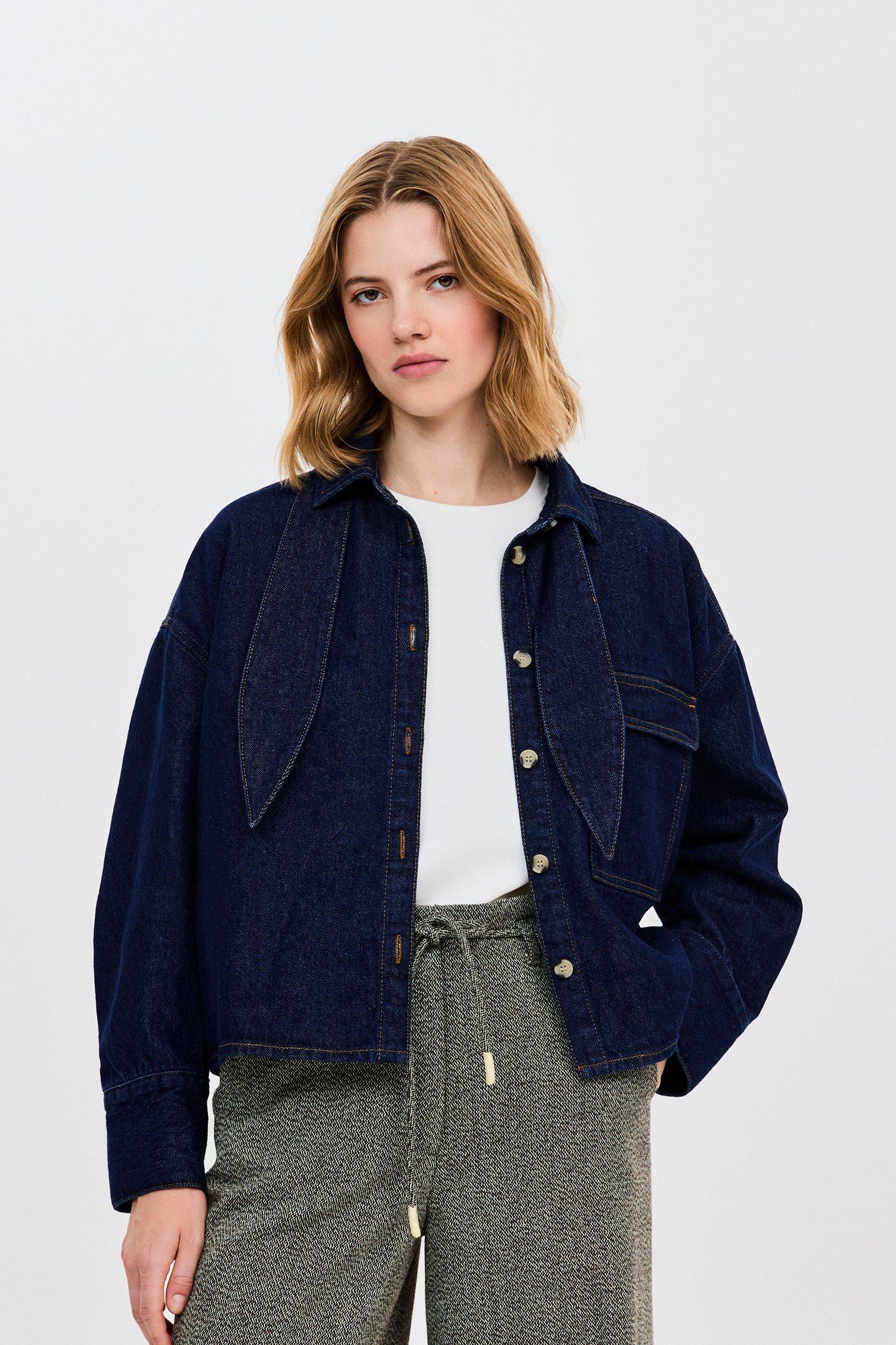 CKS - STOW - blouse lange mouwen - donkerblauw