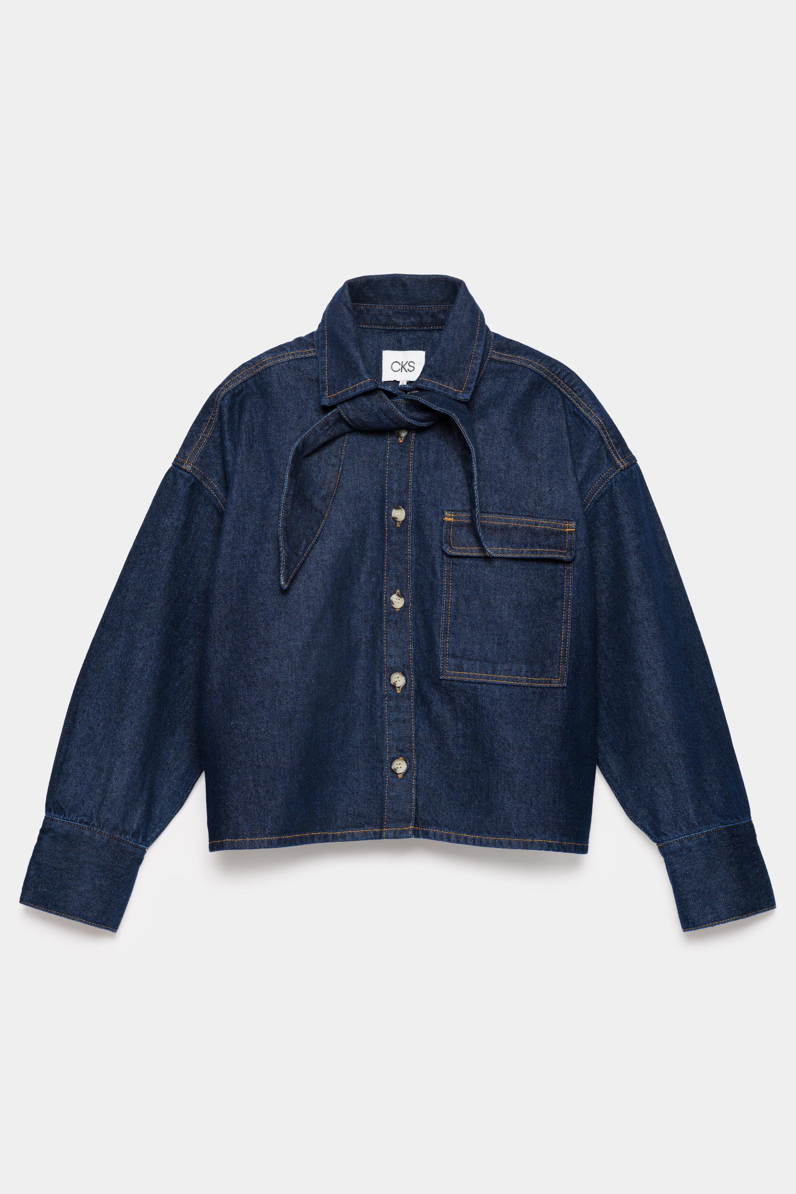 CKS - STOW - blouse lange mouwen - donkerblauw