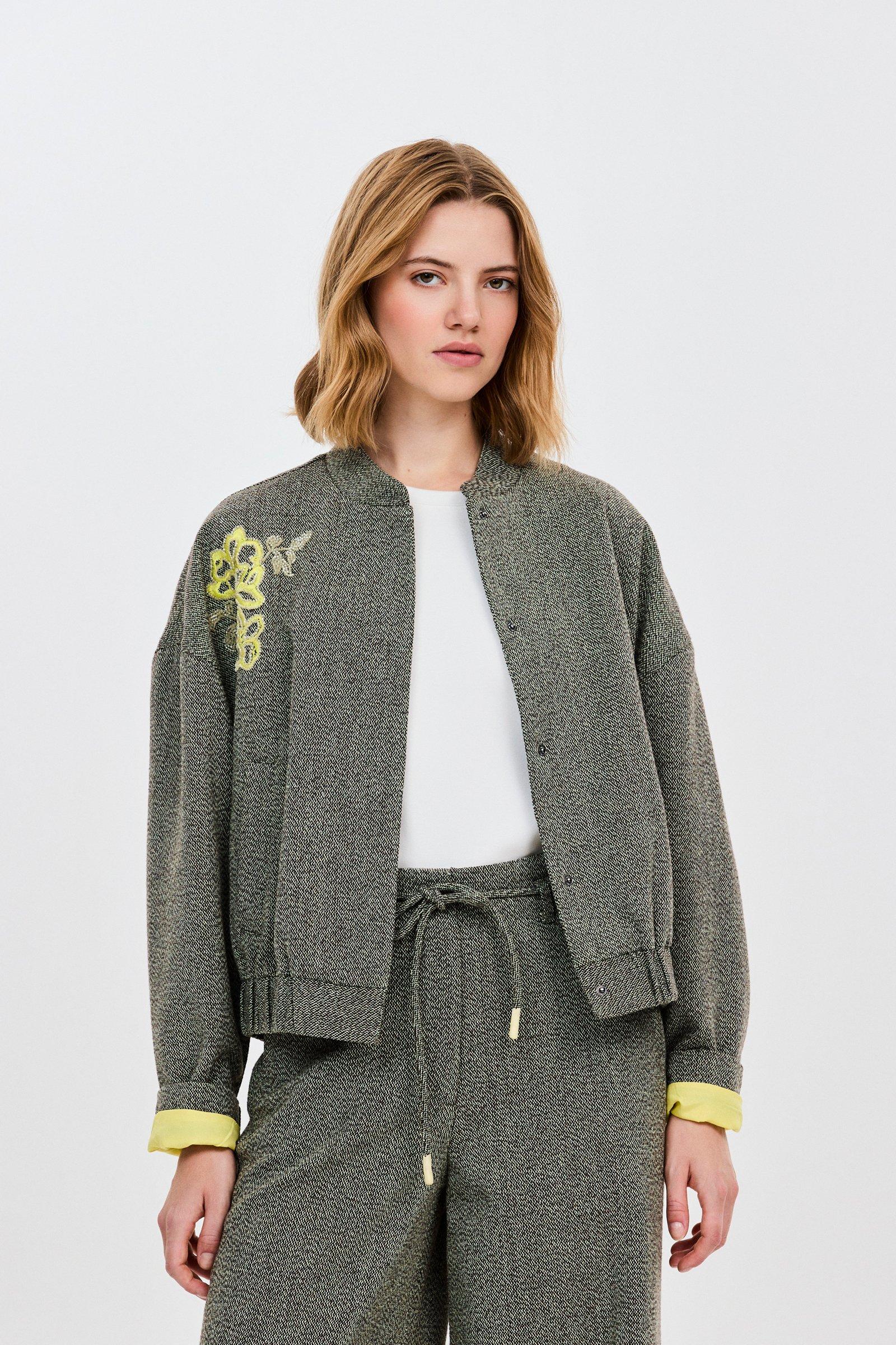CKS - CREMASALA - Jacke Fantasy Kurz - Hellgrau