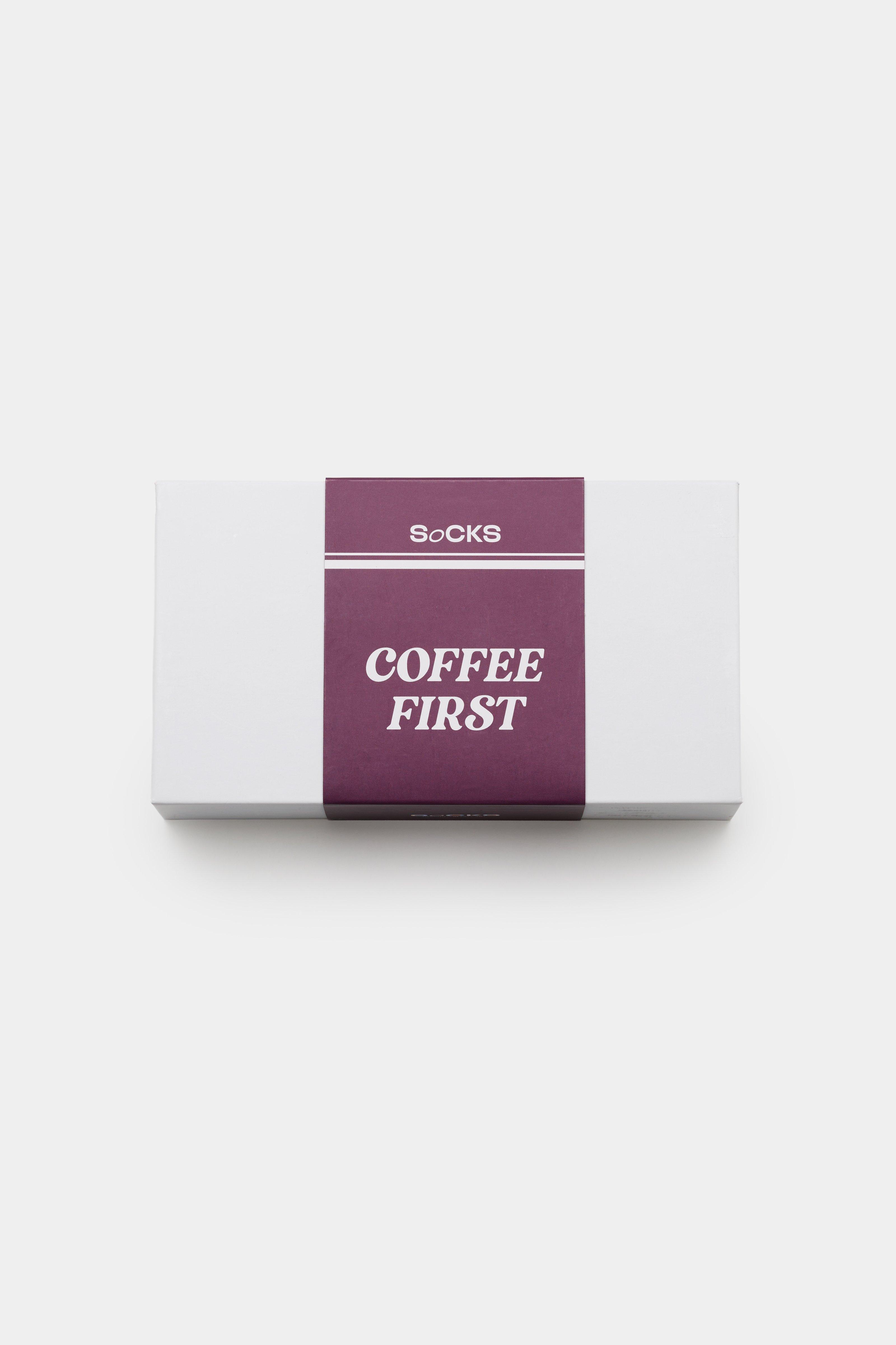 CKS - GIFTBOX COFFEE - sokken - donkerrood