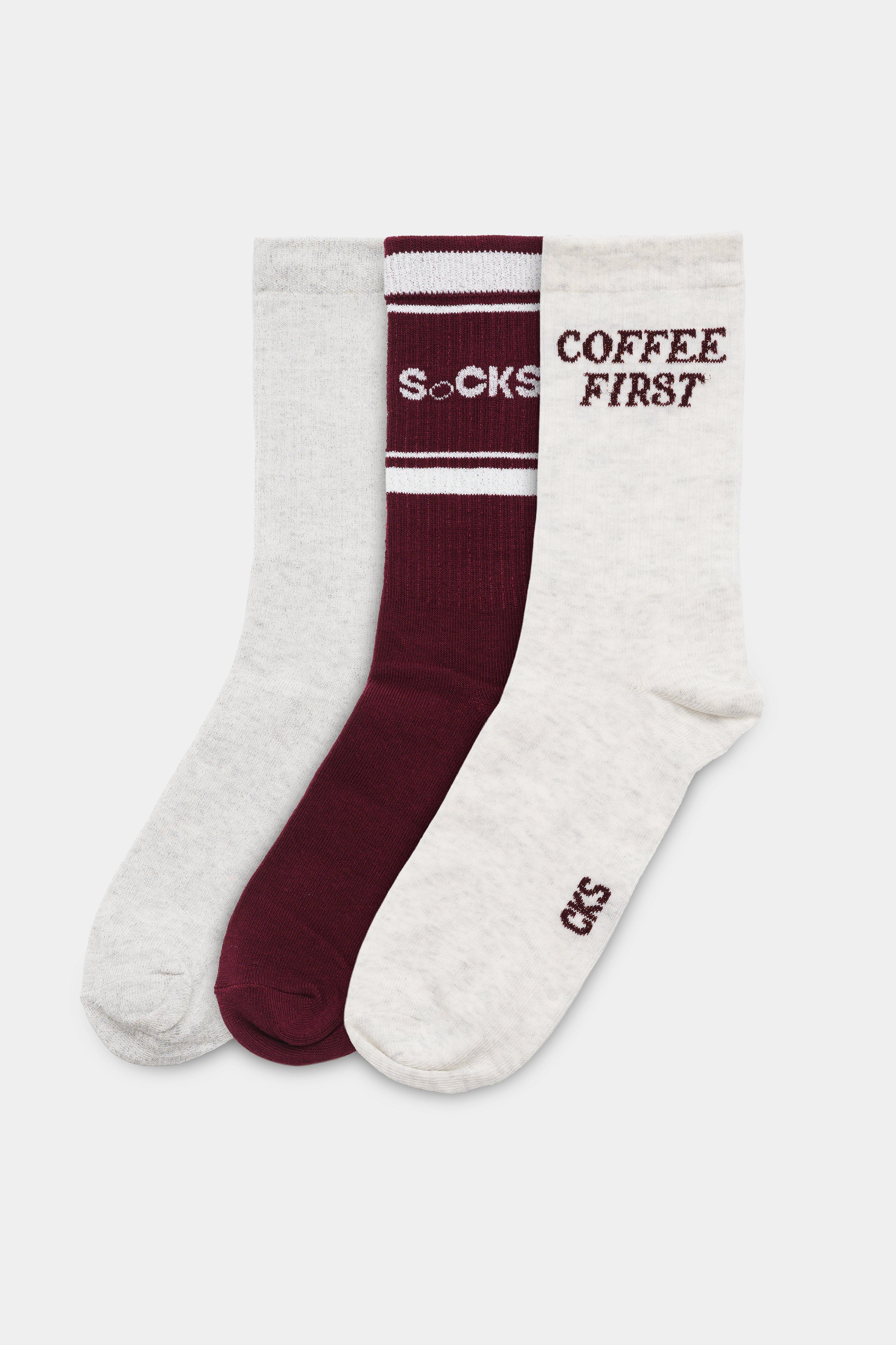 CKS - GIFTBOX COFFEE - Socken - Dunkelrot