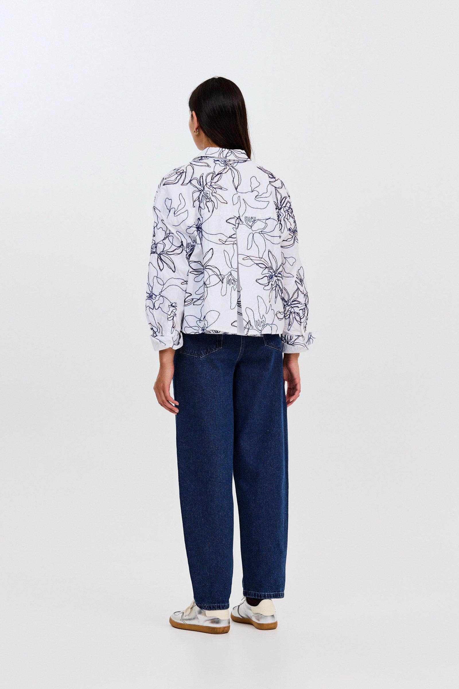 CKS - STANDING - blouse long sleeves - white dark