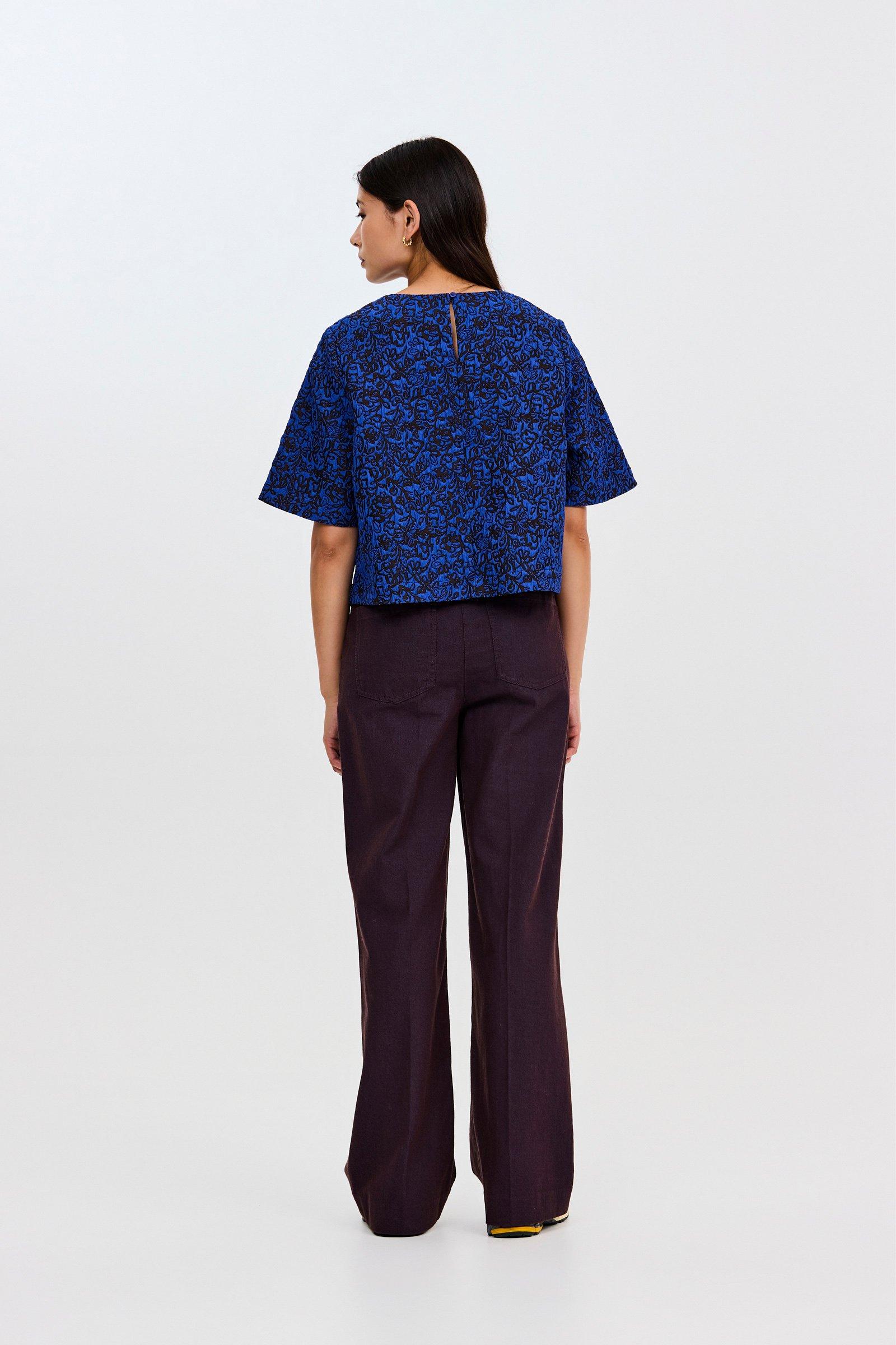 CKS - TIRIAN - blouse short sleeves - vivid blue