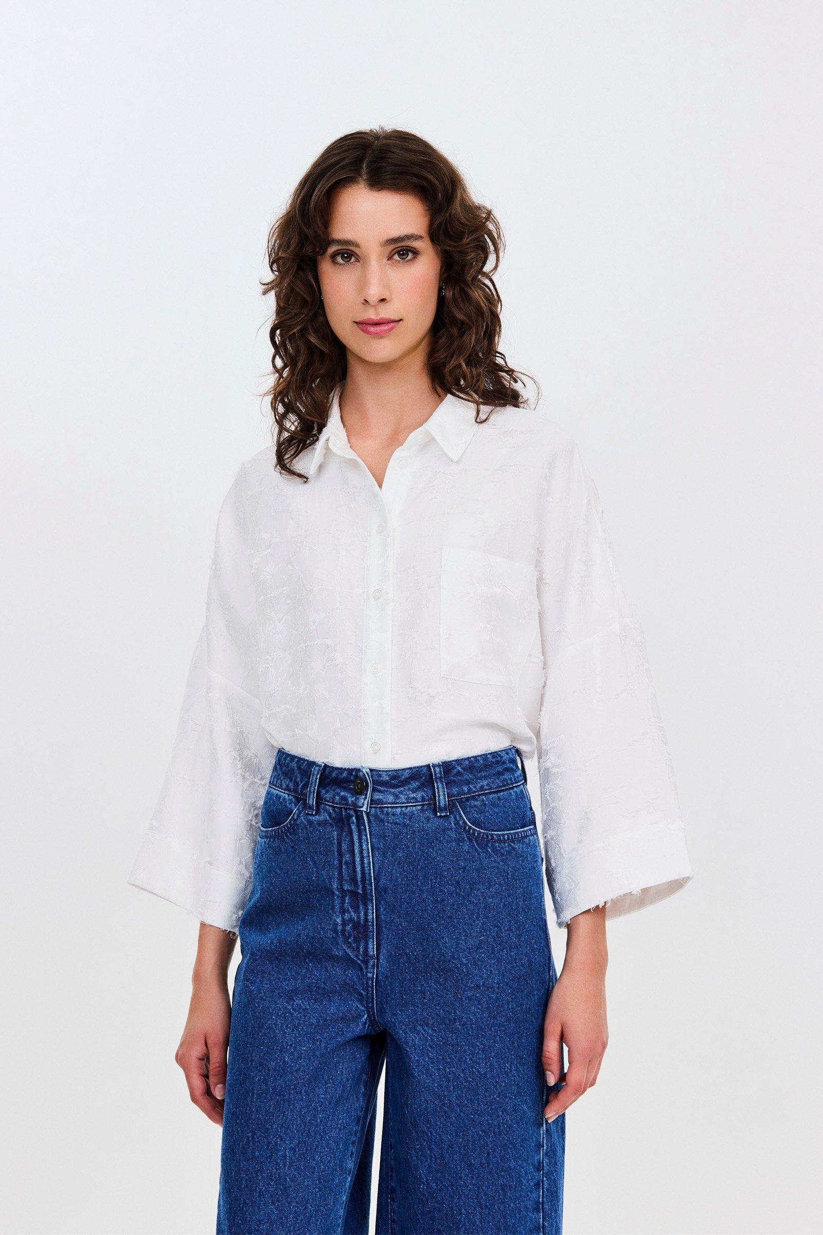 CKS - SELALONG - blouse short sleeves - white light