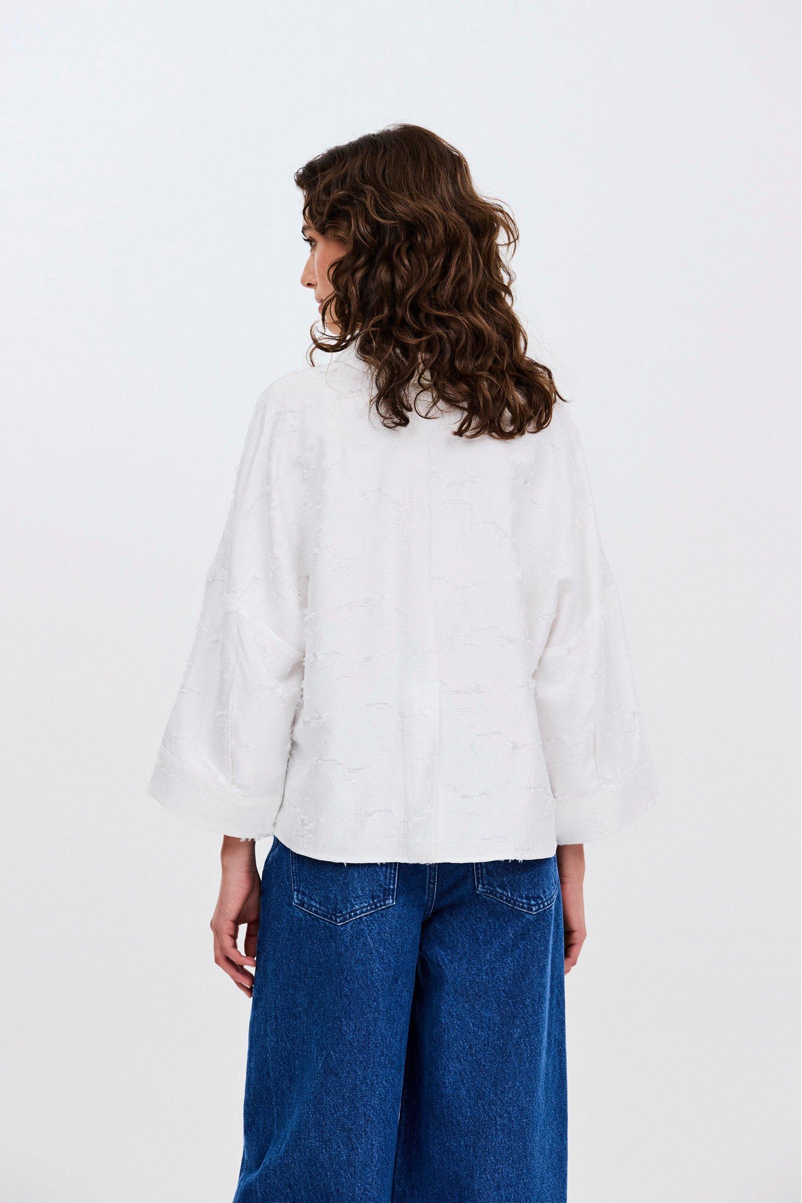 CKS - SELALONG - blouse short sleeves - white light