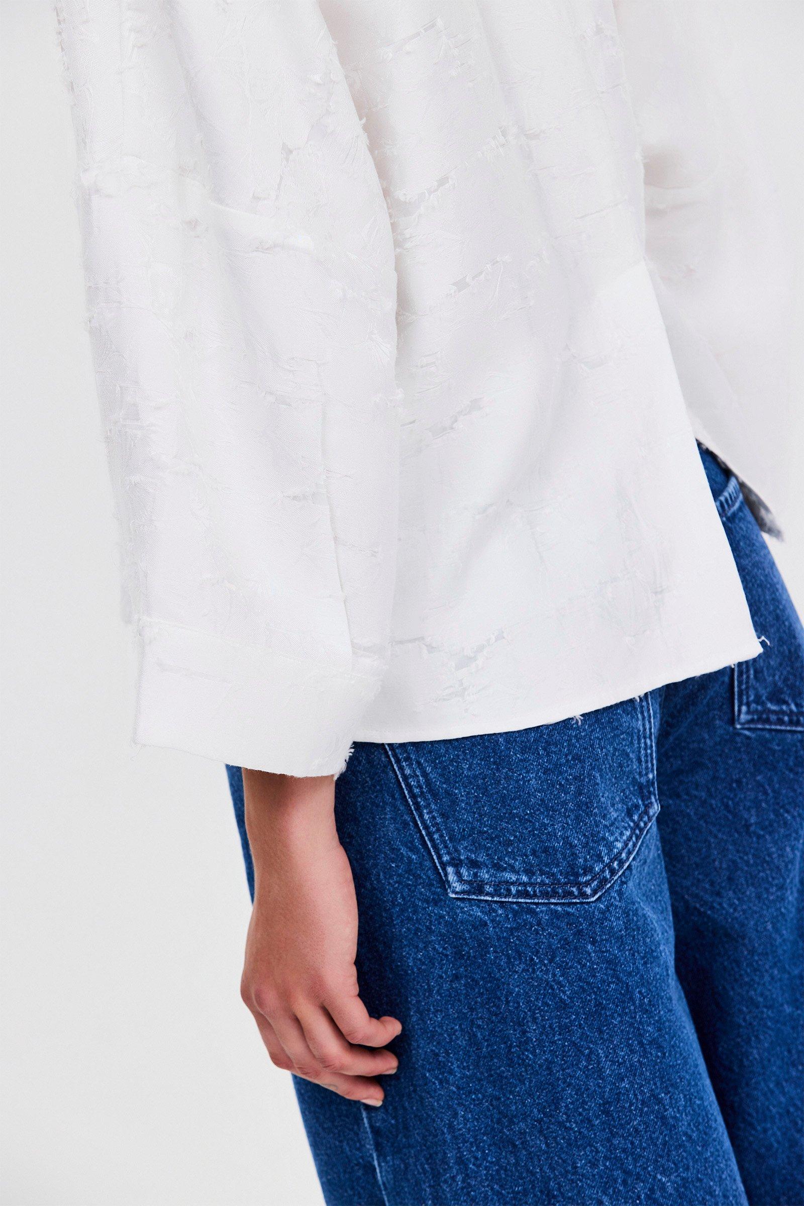 CKS - SELALONG - blouse short sleeves - white light