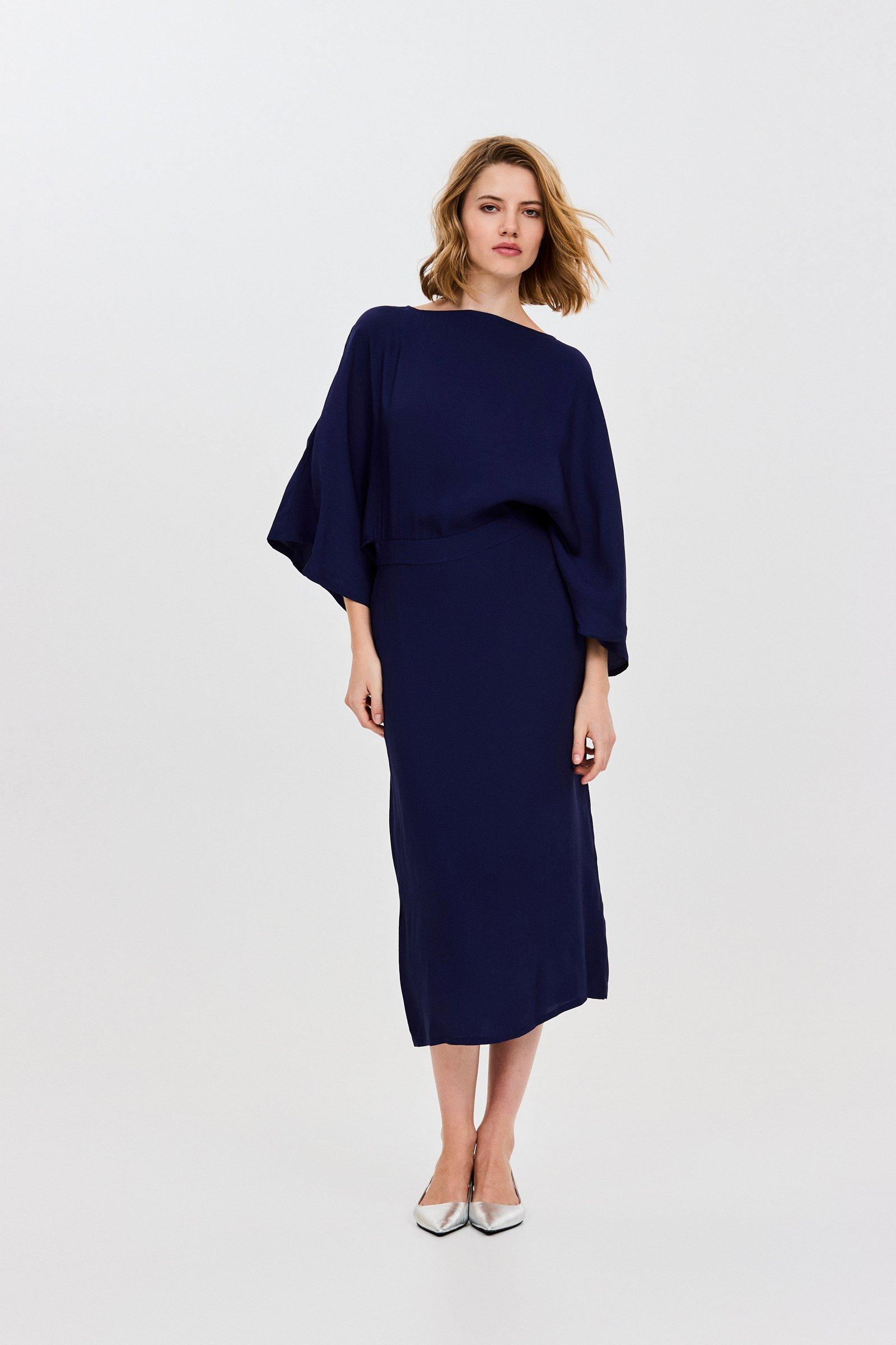 CKS - DAMBAR - long dress - blue