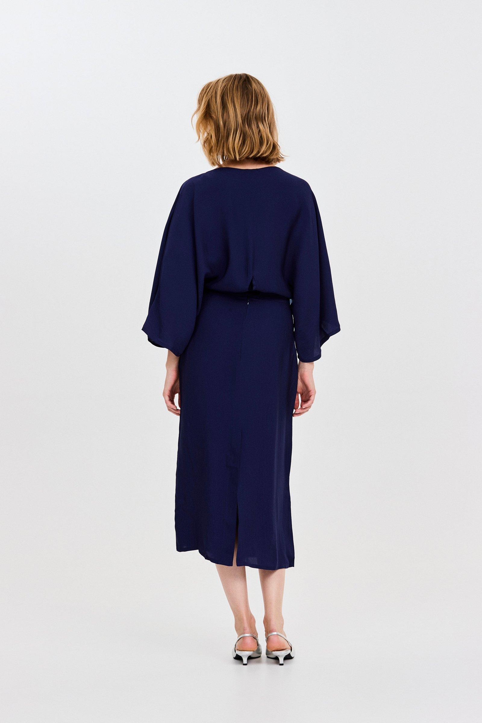 CKS - DAMBAR - long dress - blue