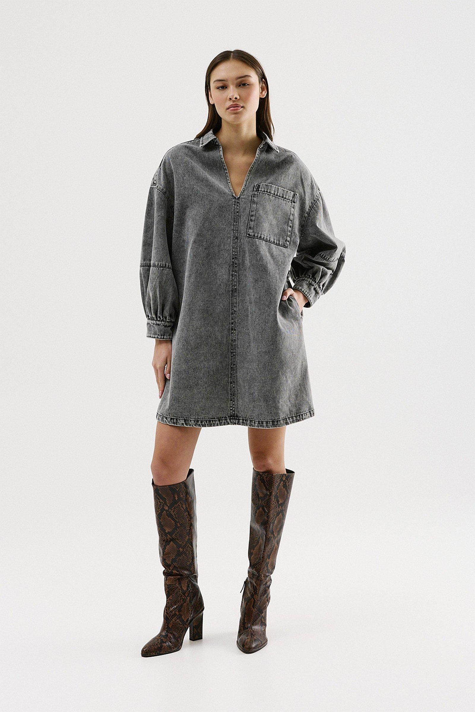 CKS - DOW - robe courte - gris fonc&eacute;