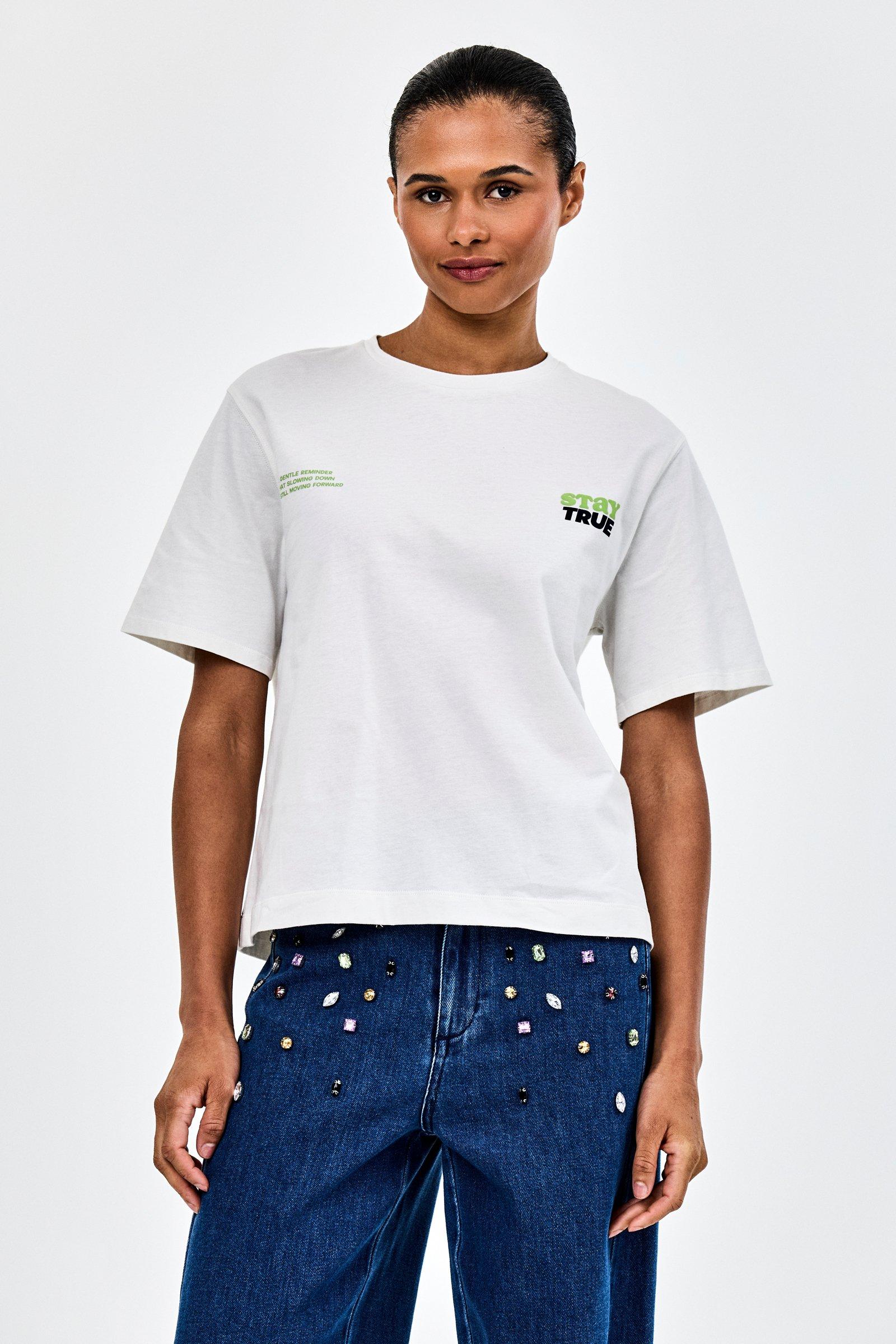 CKS - SARIA - t-shirt &agrave; manches courtes - white light