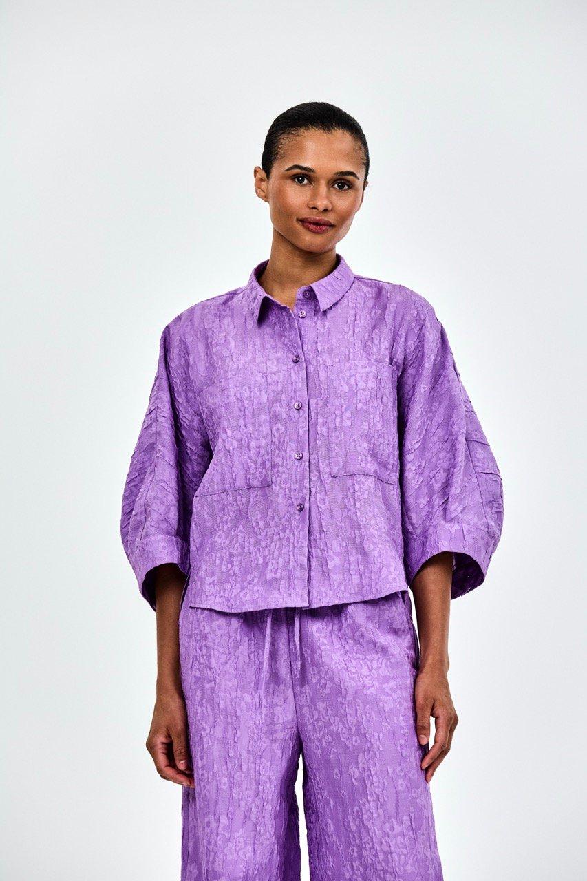 CKS - SALTY - Bluse Kurze &Auml;rmel - Fliederfarben