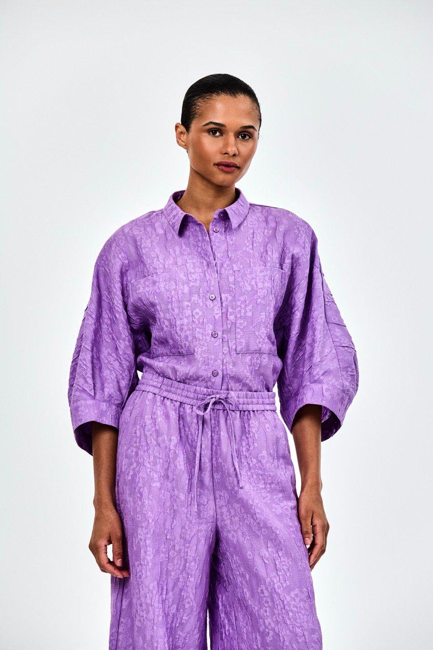 CKS - SALTY - blouse korte mouwen - lila