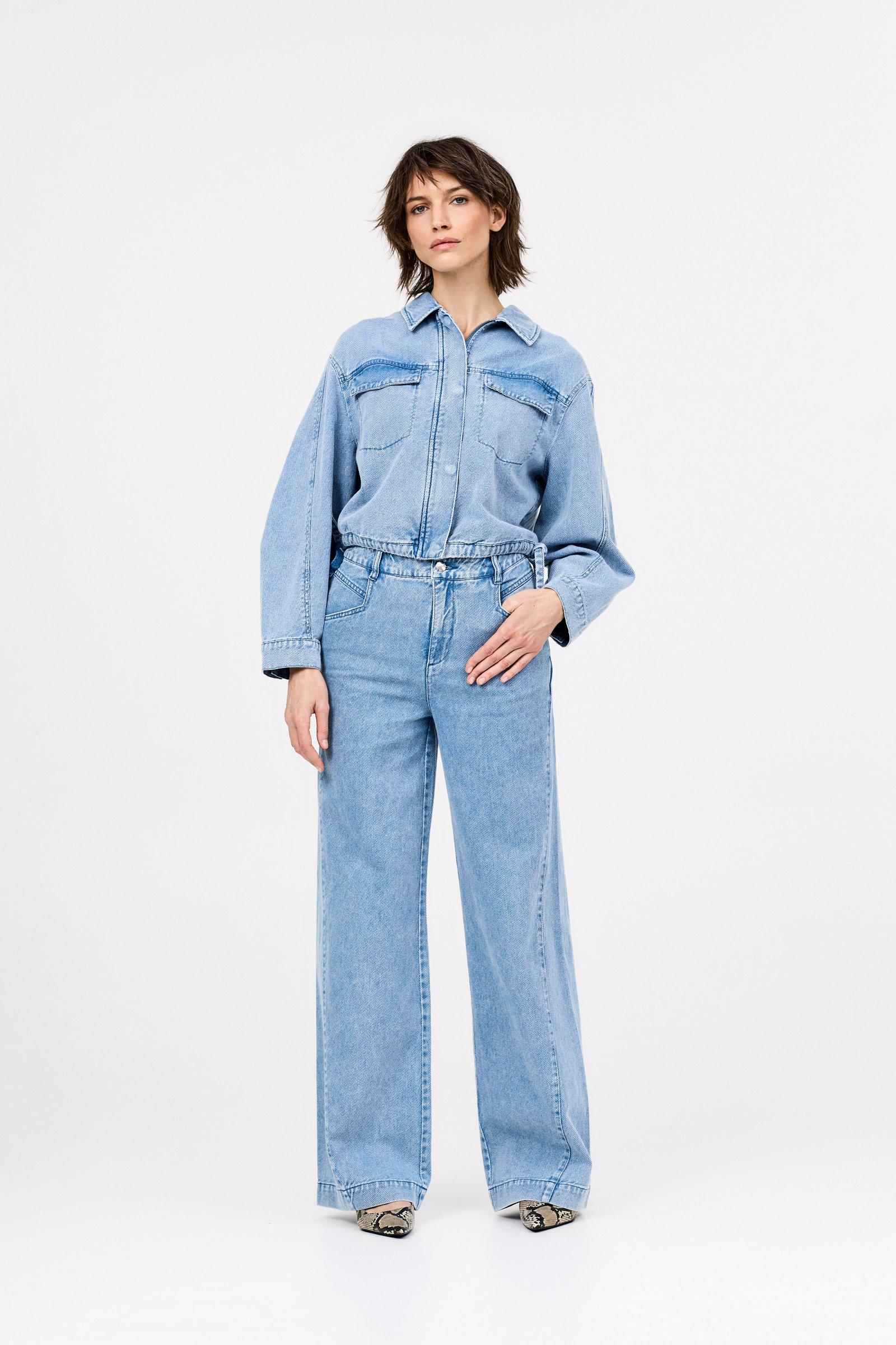 CKS - CROWD - veste en jean - bleu clair