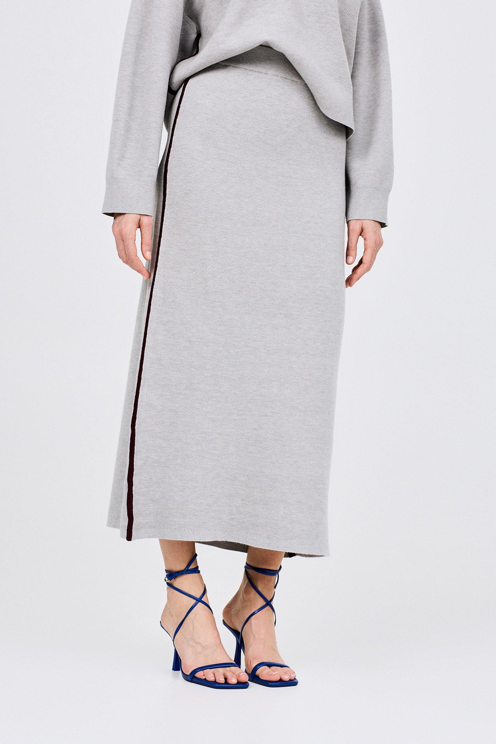 CKS - SKIRTA - long skirt - grey