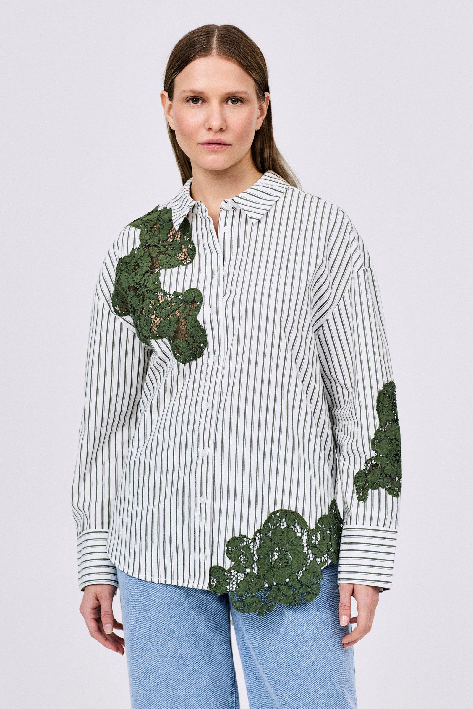 CKS - SUPER - blouse short sleeves - dark green