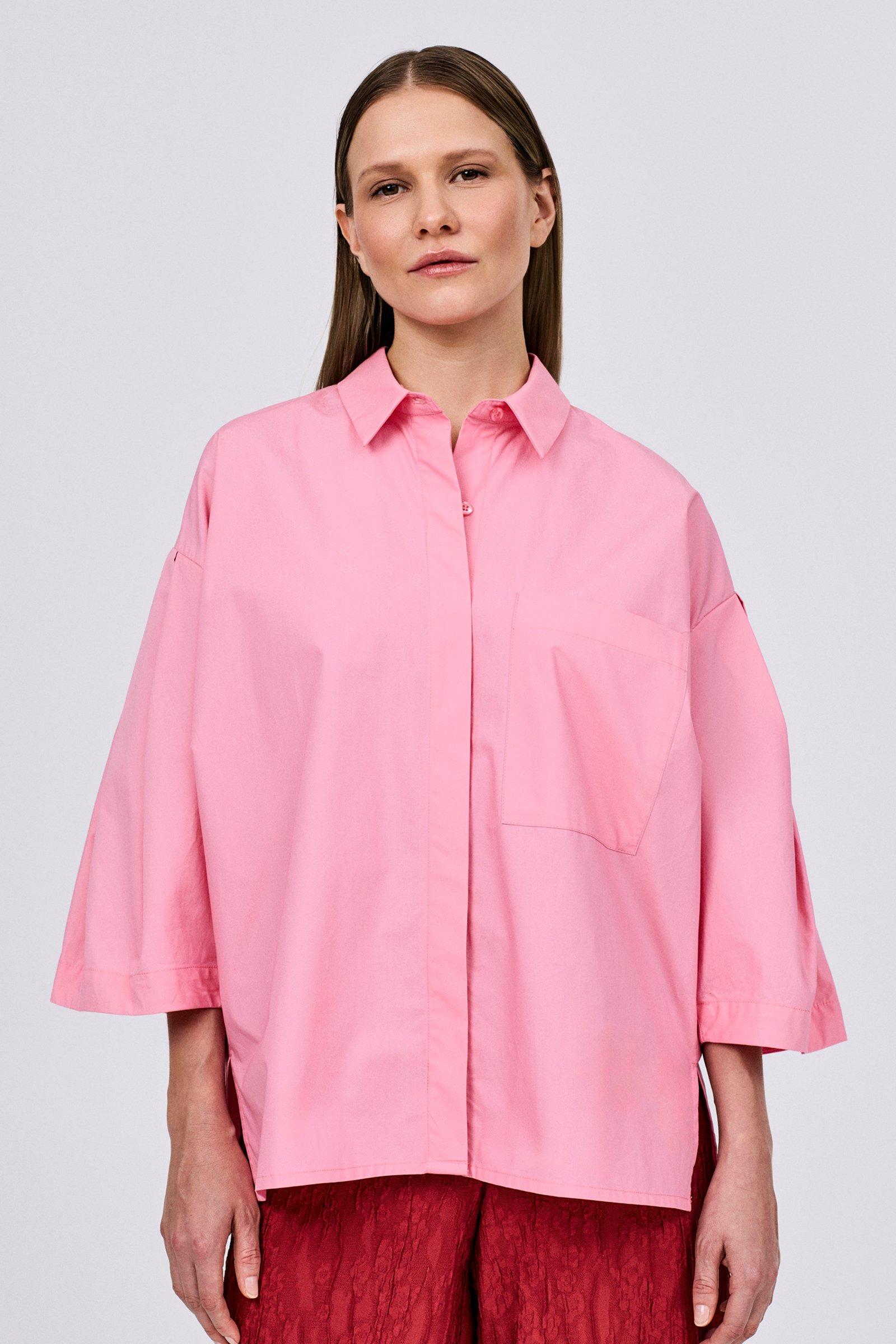 CKS - SHOMPET - blouse korte mouwen - felroze