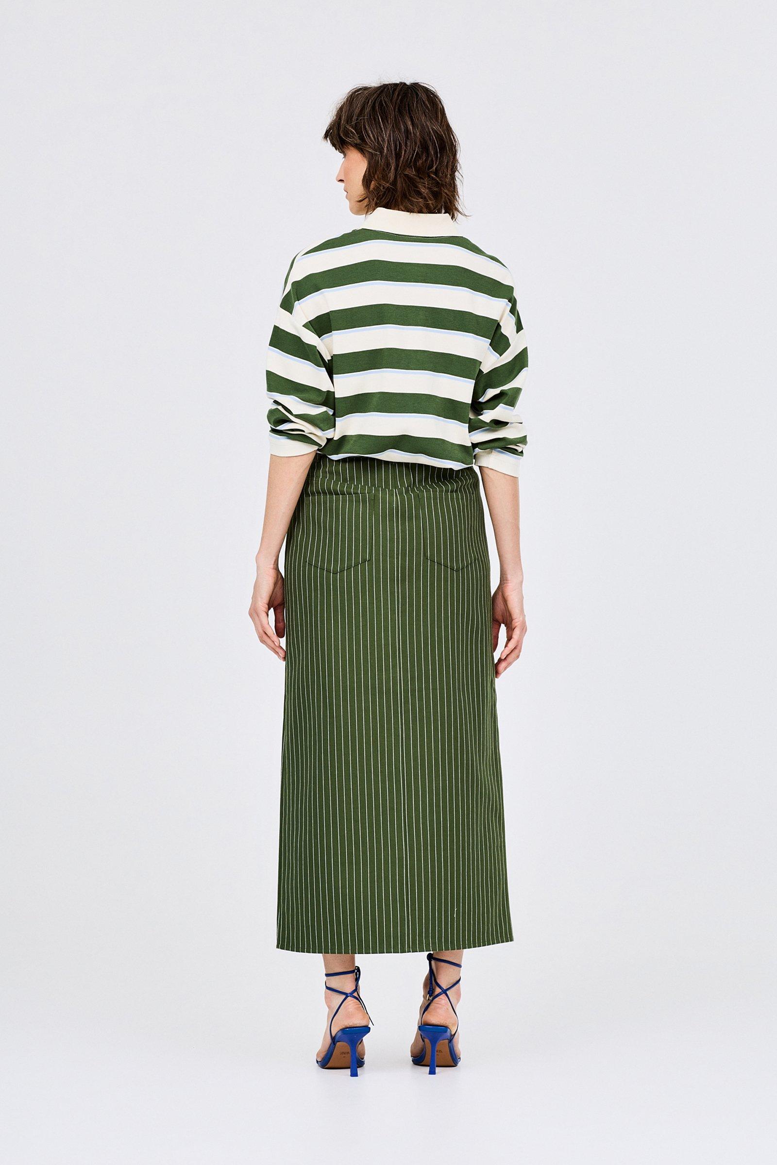 CKS - SKETCHY - long skirt - dark green