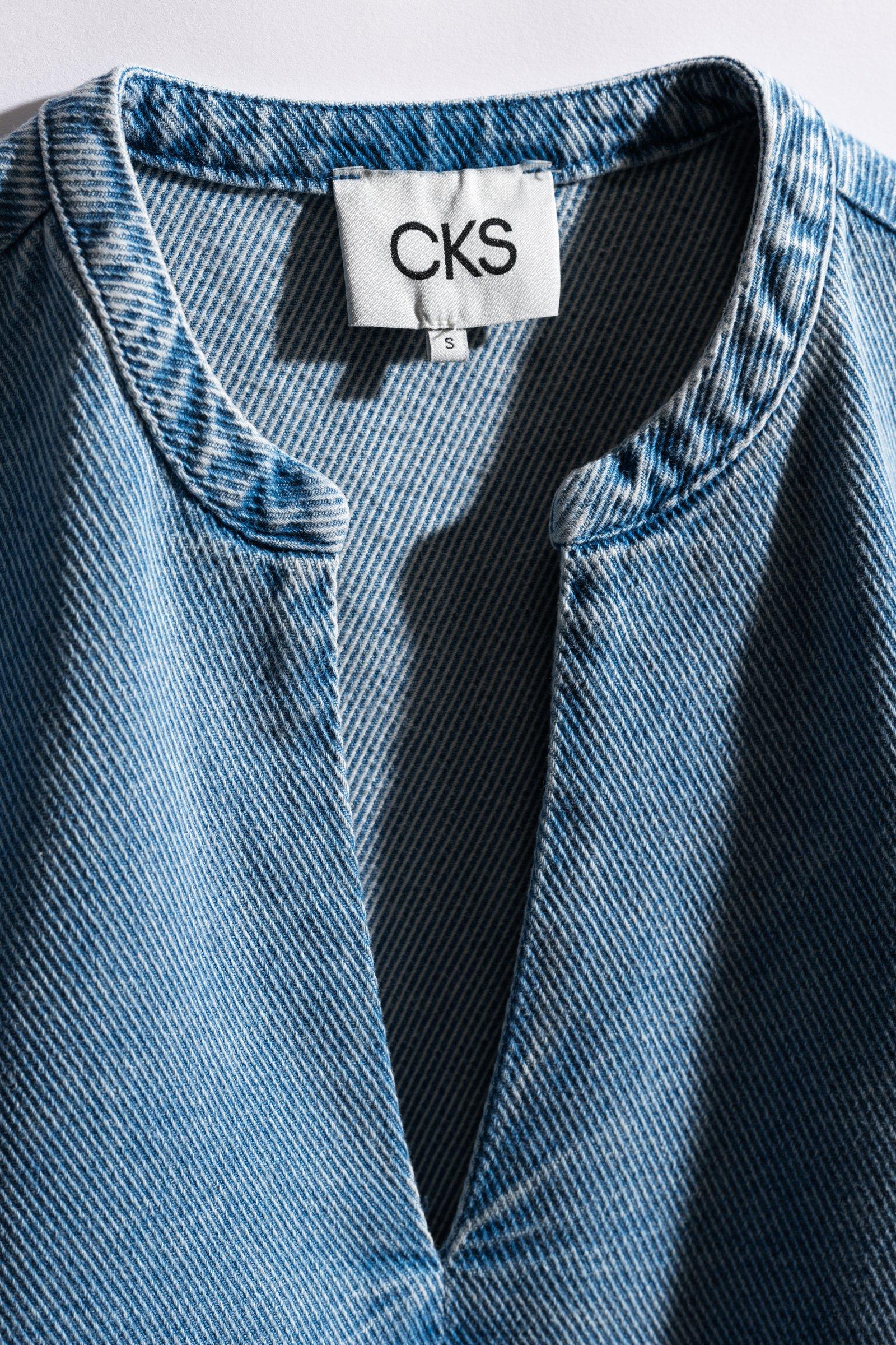 CKS - BULANI - blouse korte mouwen - lichtblauw