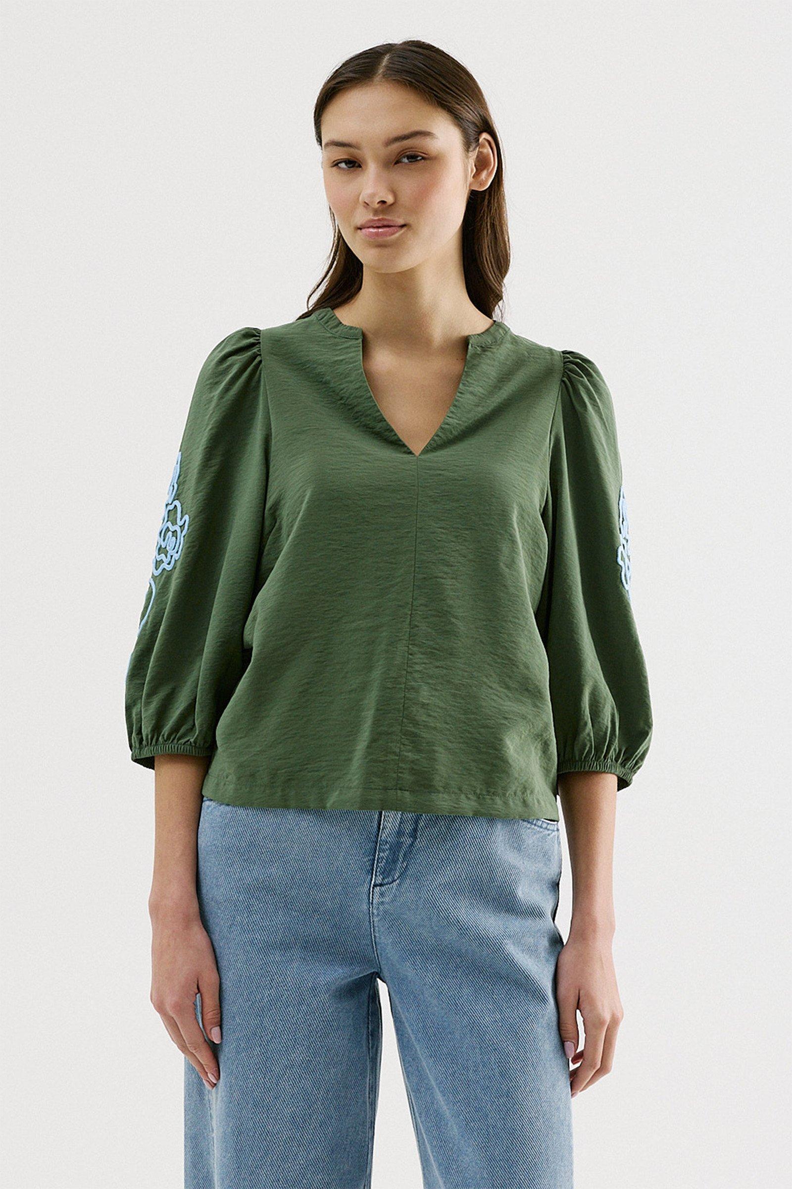 CKS - BULANI - chemisier &agrave; manches courtes - khaki