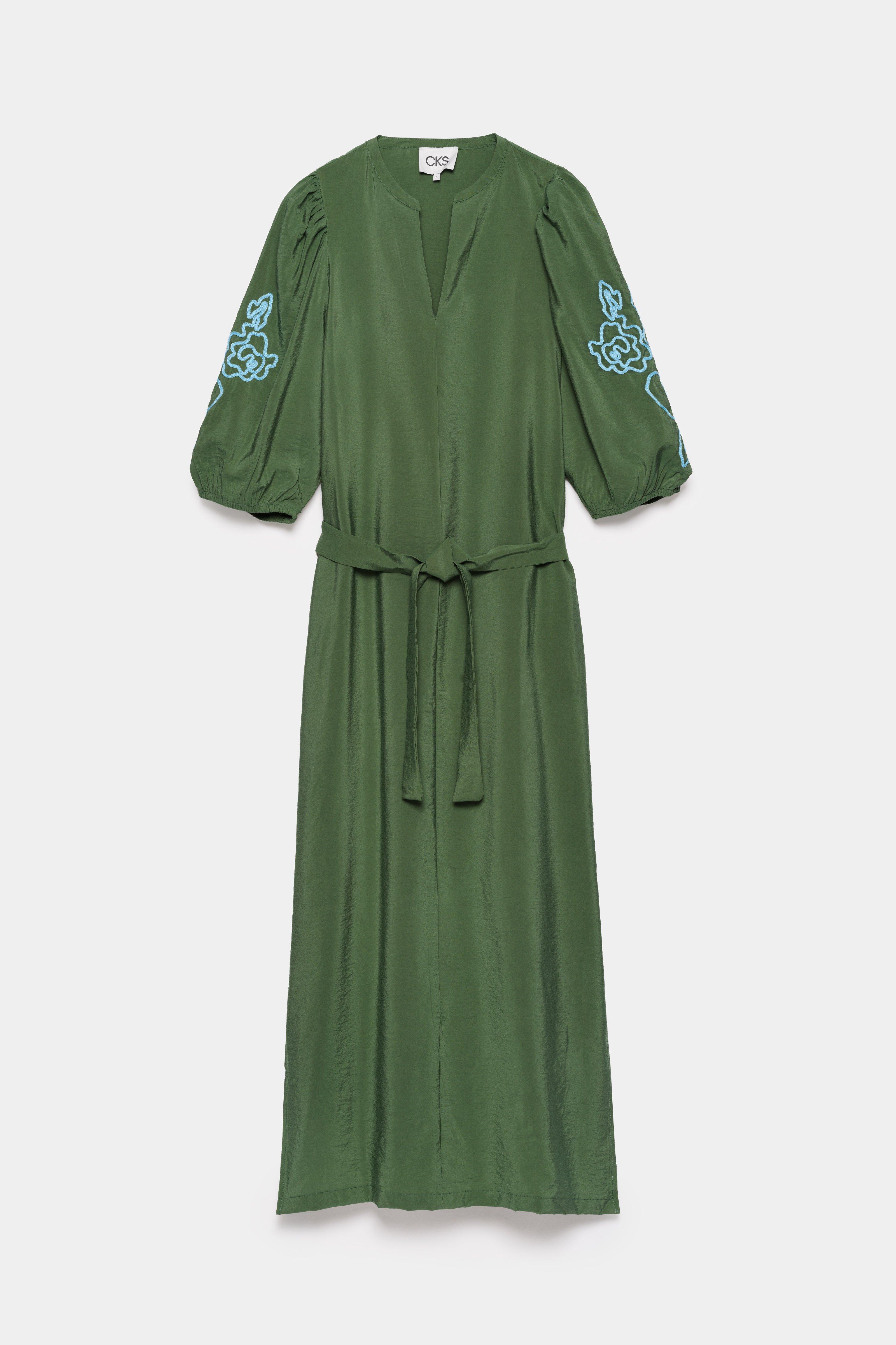 CKS - DULANI - robe midi - khaki