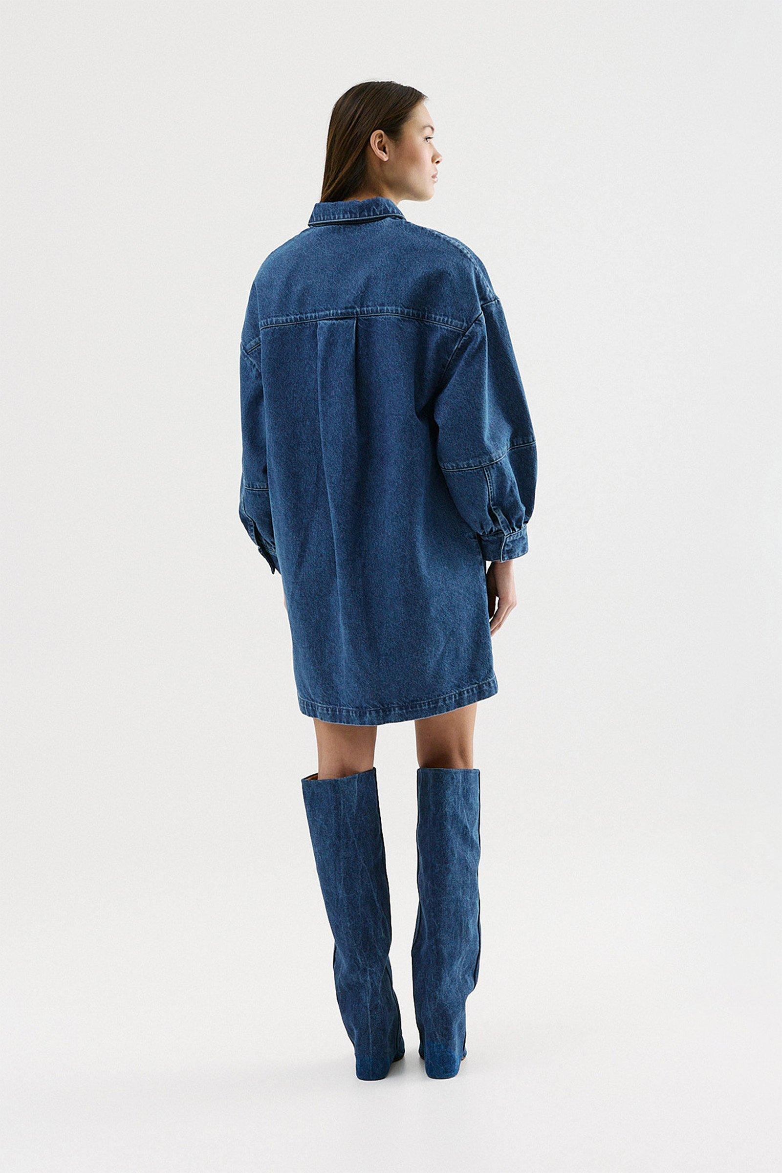 CKS - DOWA - korte jurk - blauw