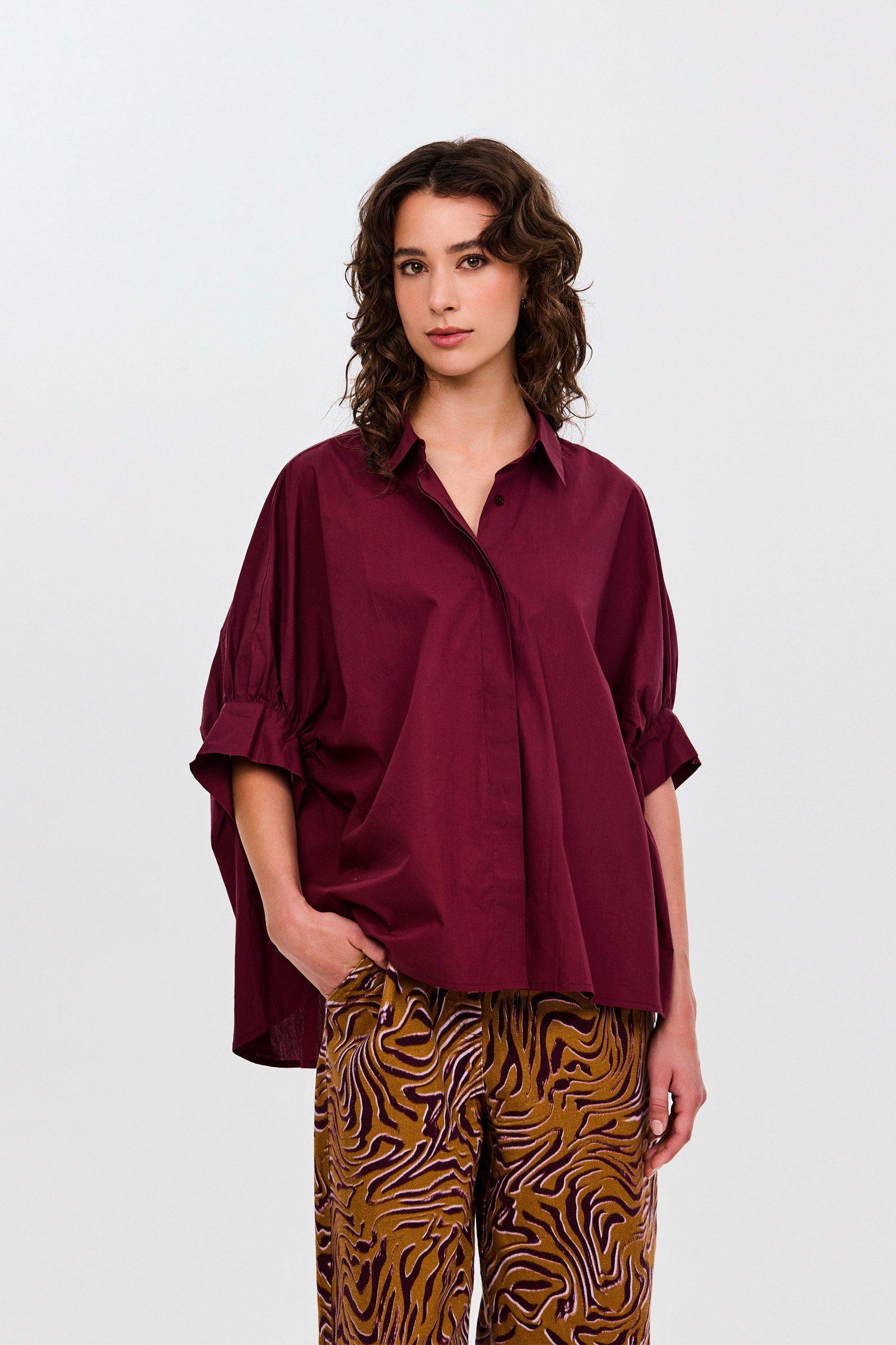 CKS - SAPE - blouse korte mouwen - paars