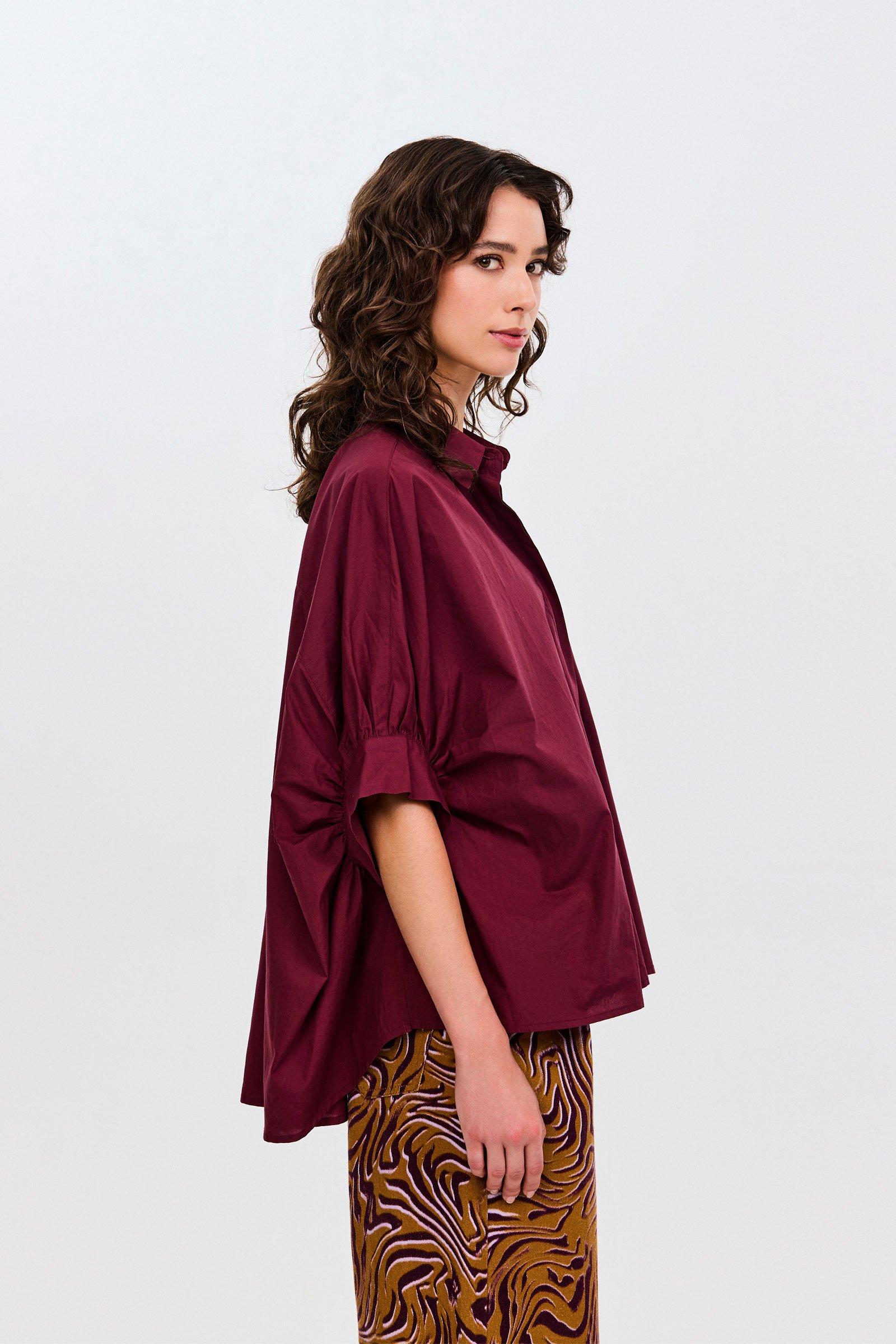 CKS - SAPE - blouse korte mouwen - paars