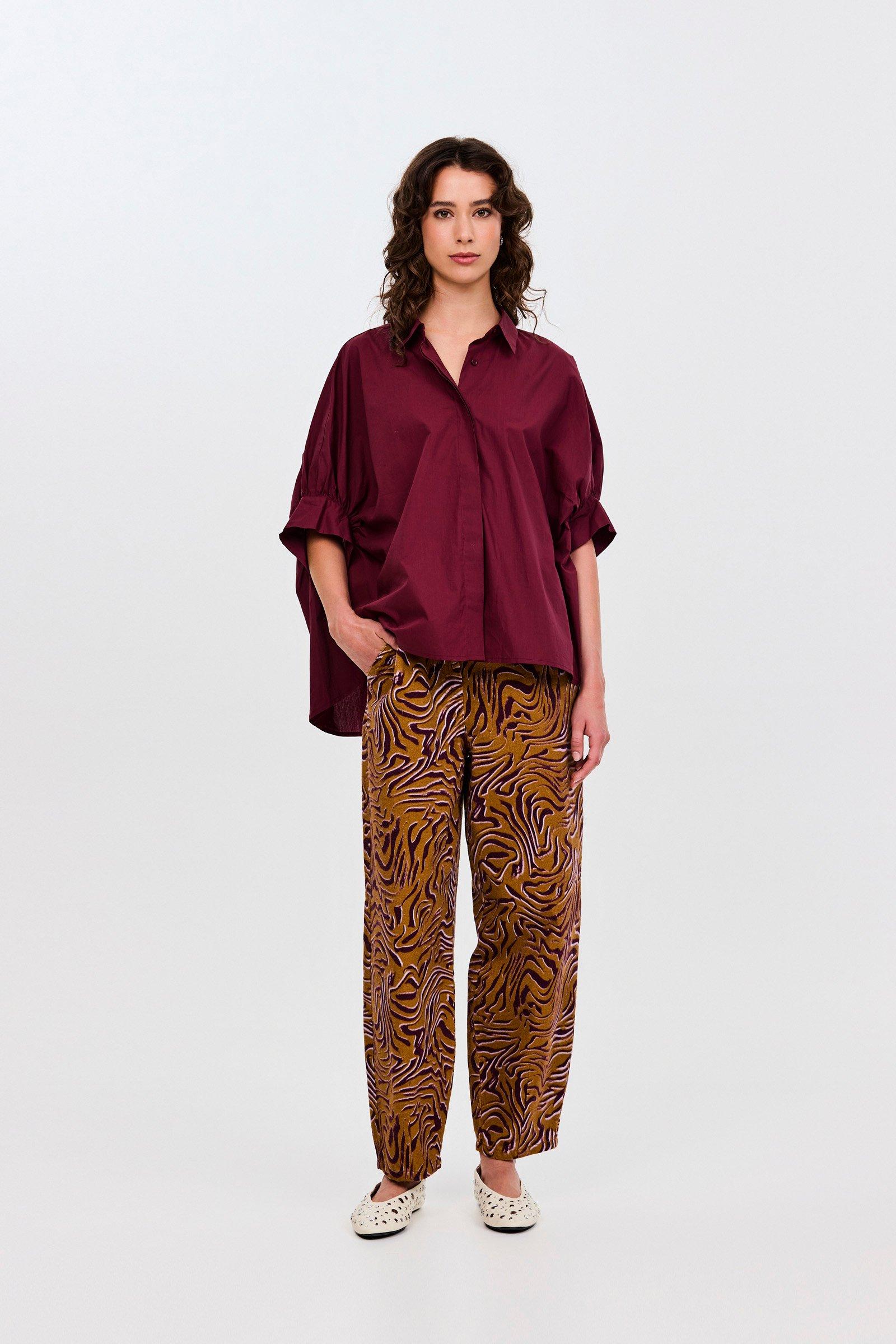 CKS - SAPE - blouse korte mouwen - paars
