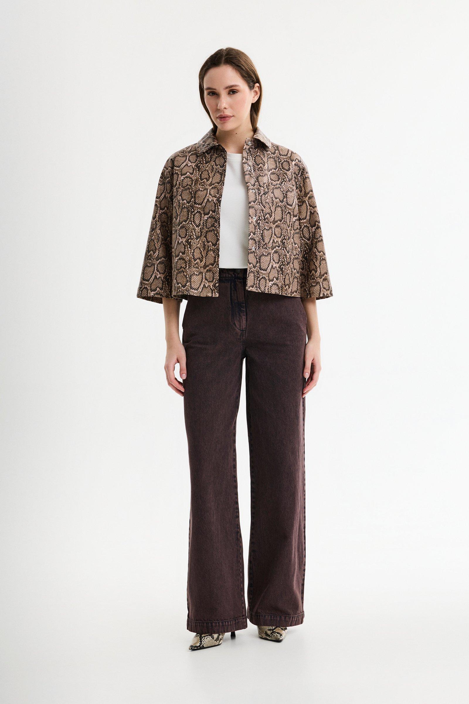 CKS - SELIE - blouse long sleeves - bright brown