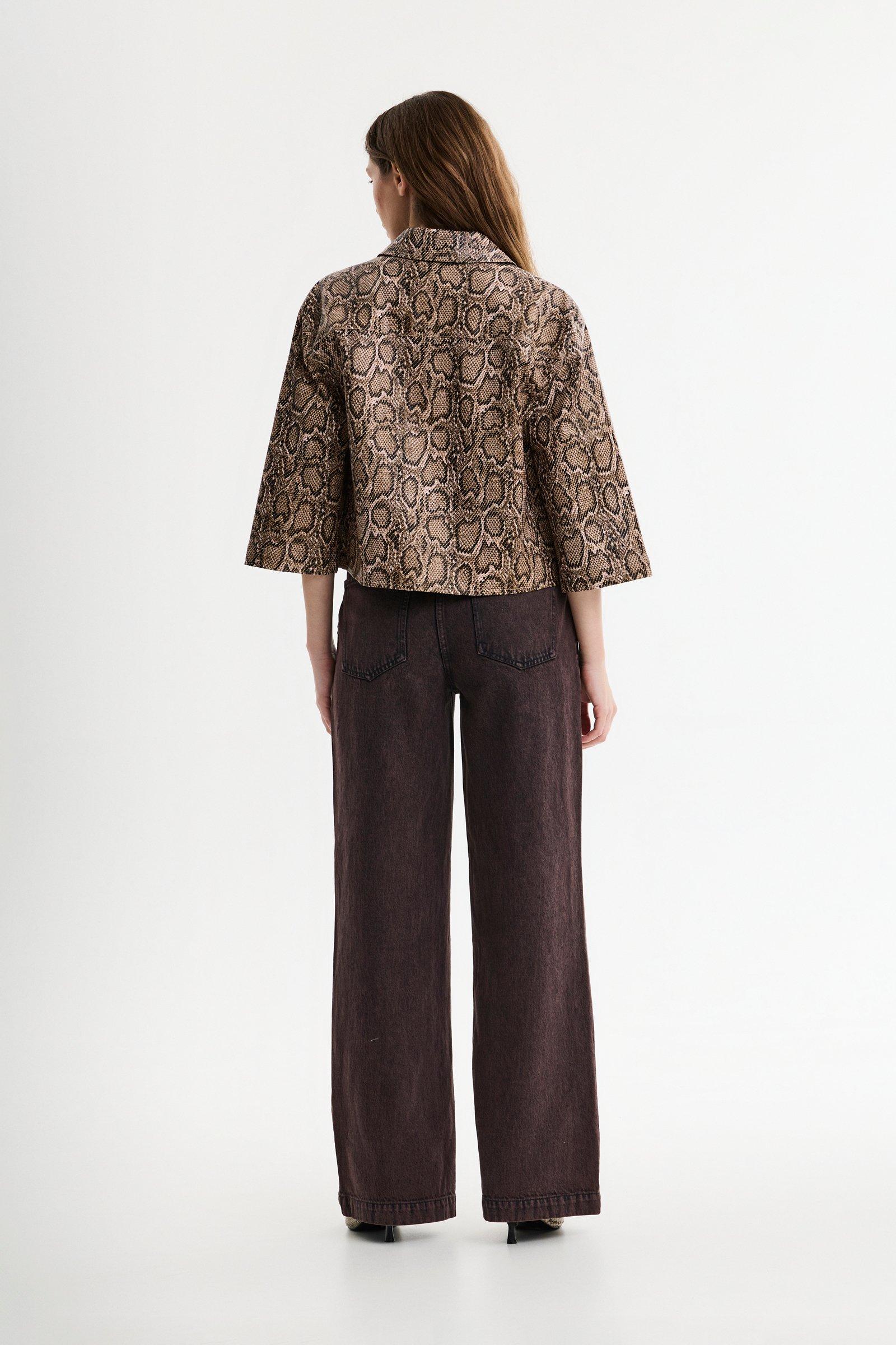 CKS - SELIE - blouse long sleeves - bright brown