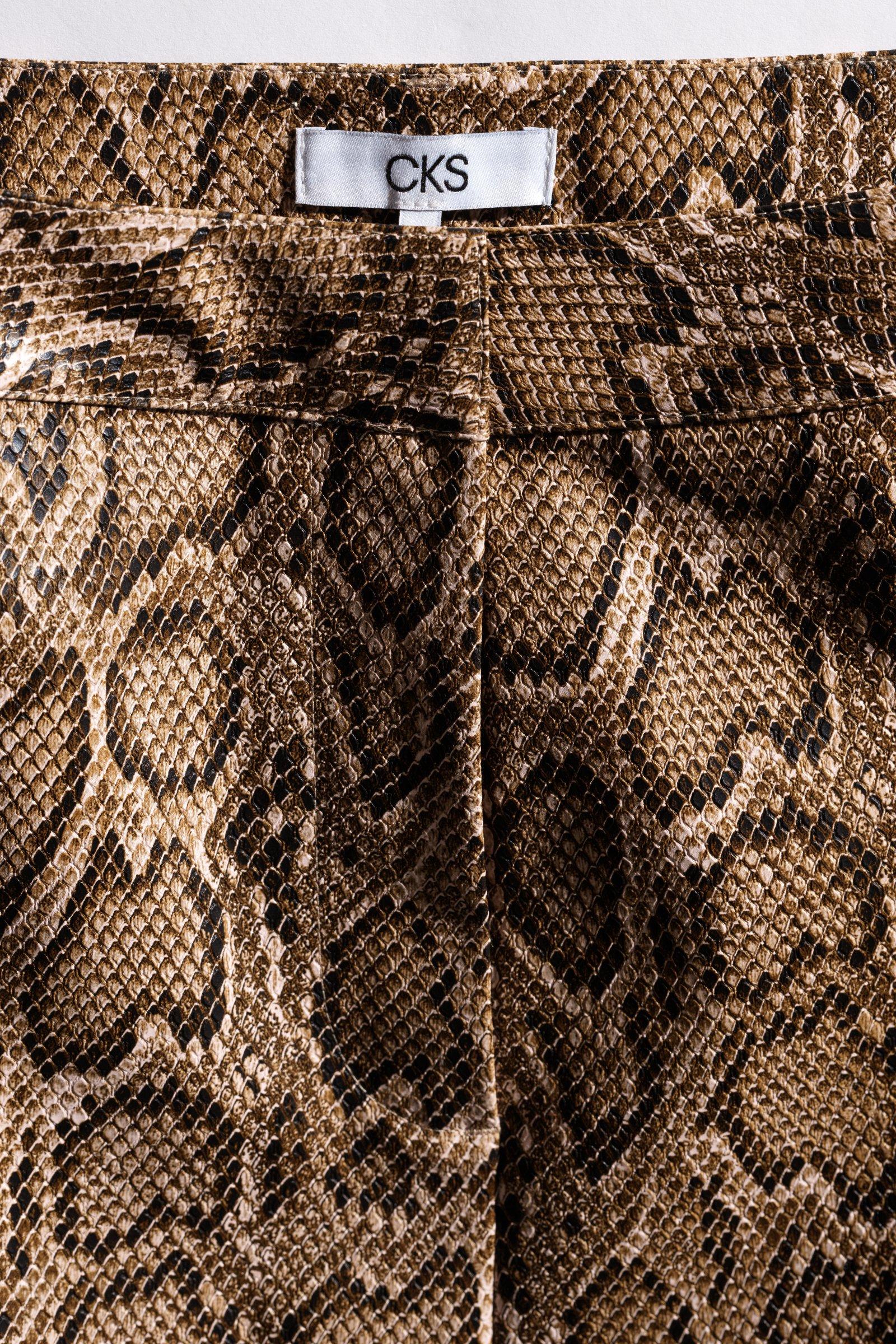 CKS - SKIPPAS - midi skirt - bright brown