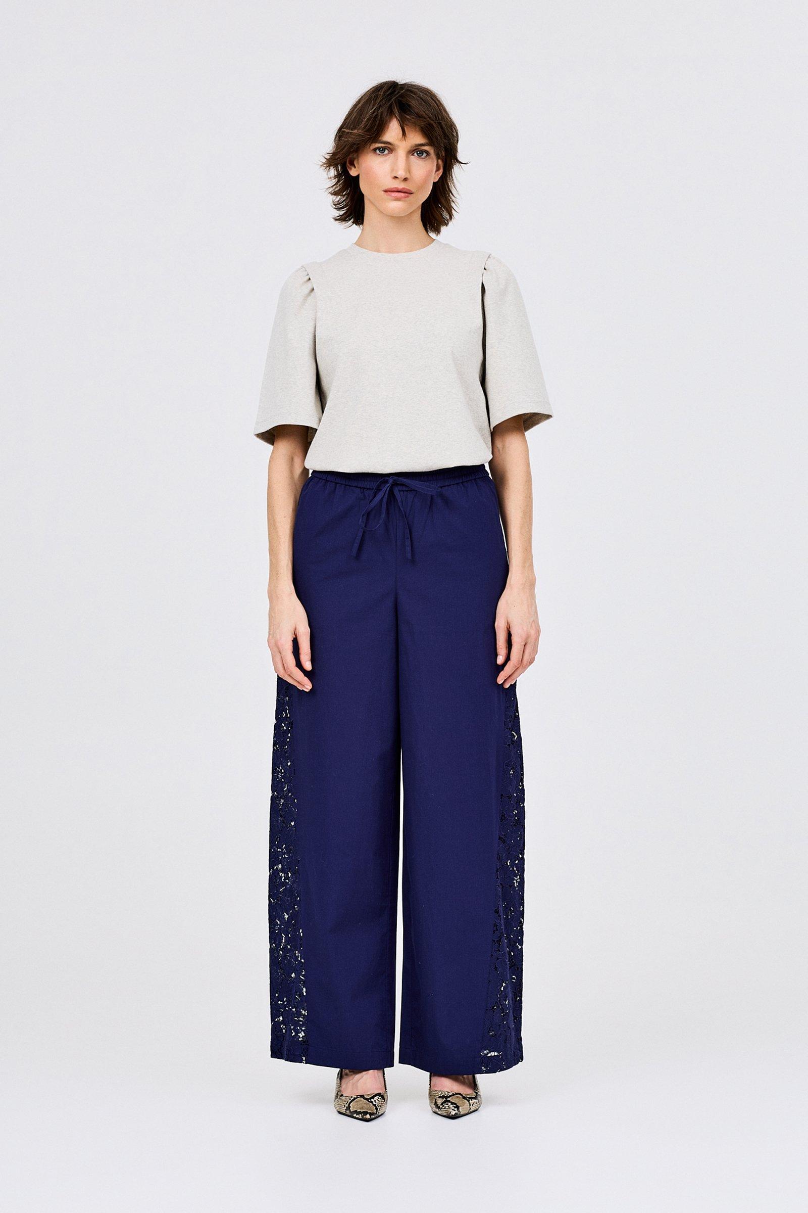 CKS - TOBYWIDE - lange broek - blauw