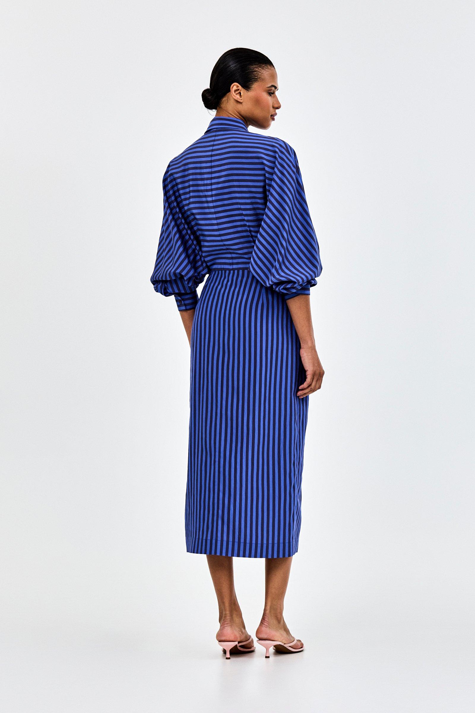CKS - DELILAH - robe midi - bleu