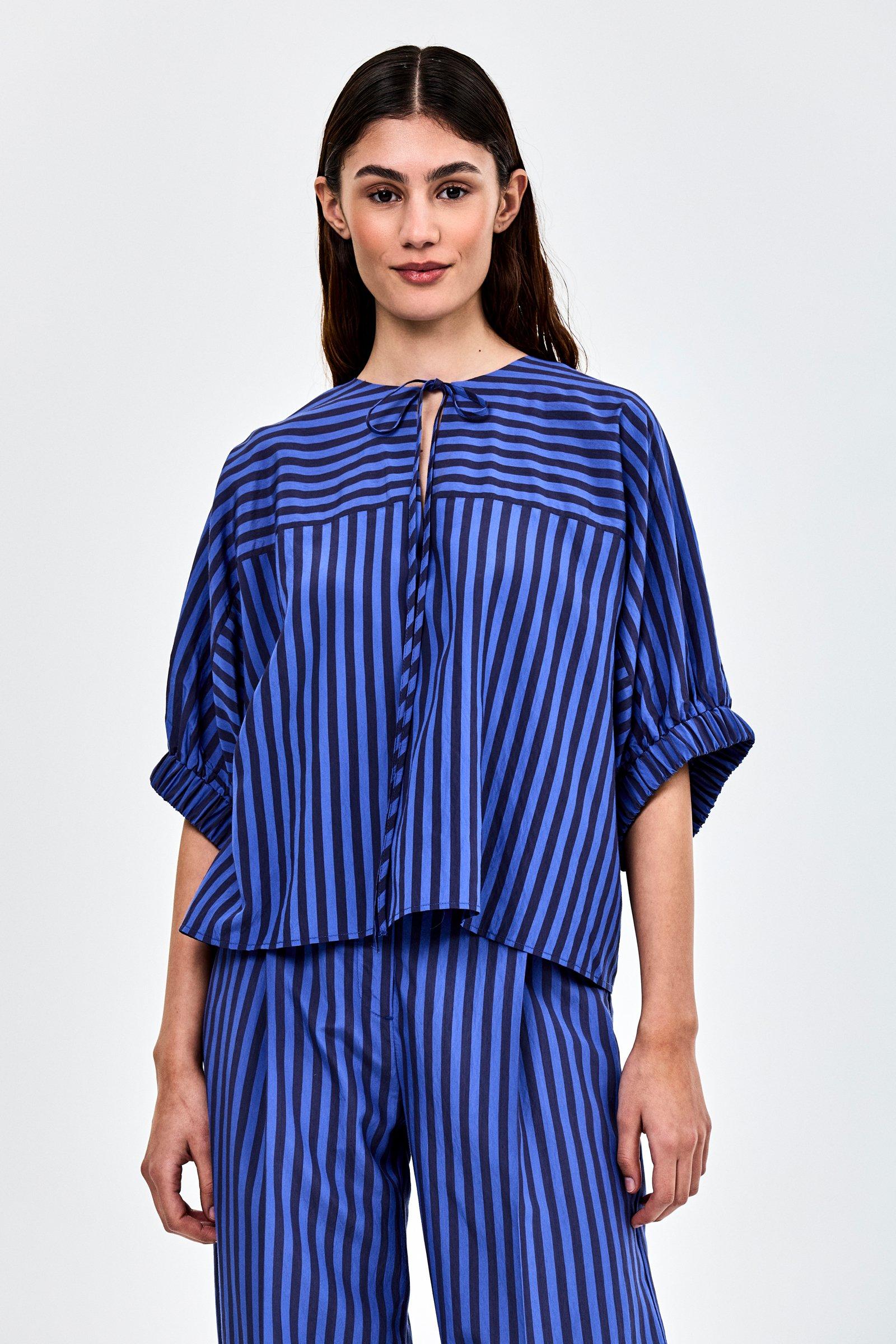 CKS - SINDER - Bluse Kurze &Auml;rmel - Blau