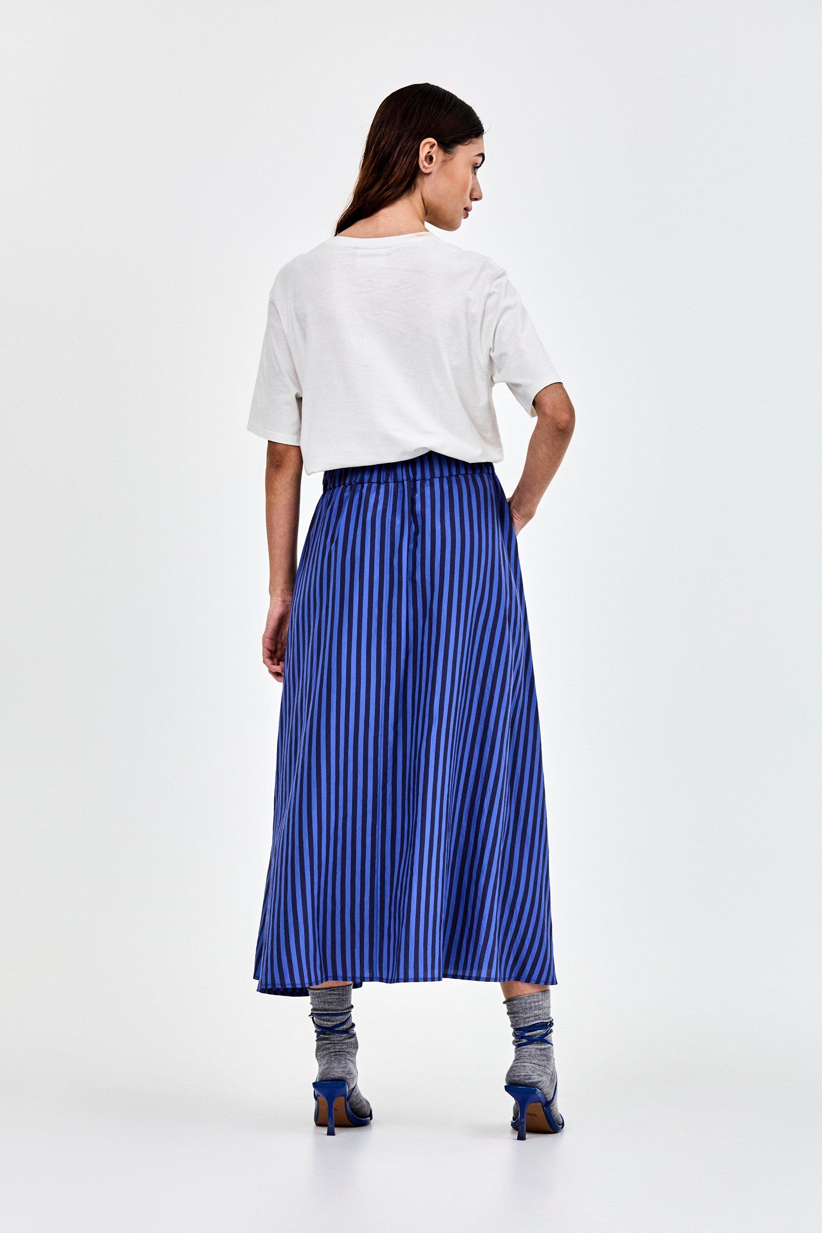 CKS - SKORIENT - midi skirt - blue
