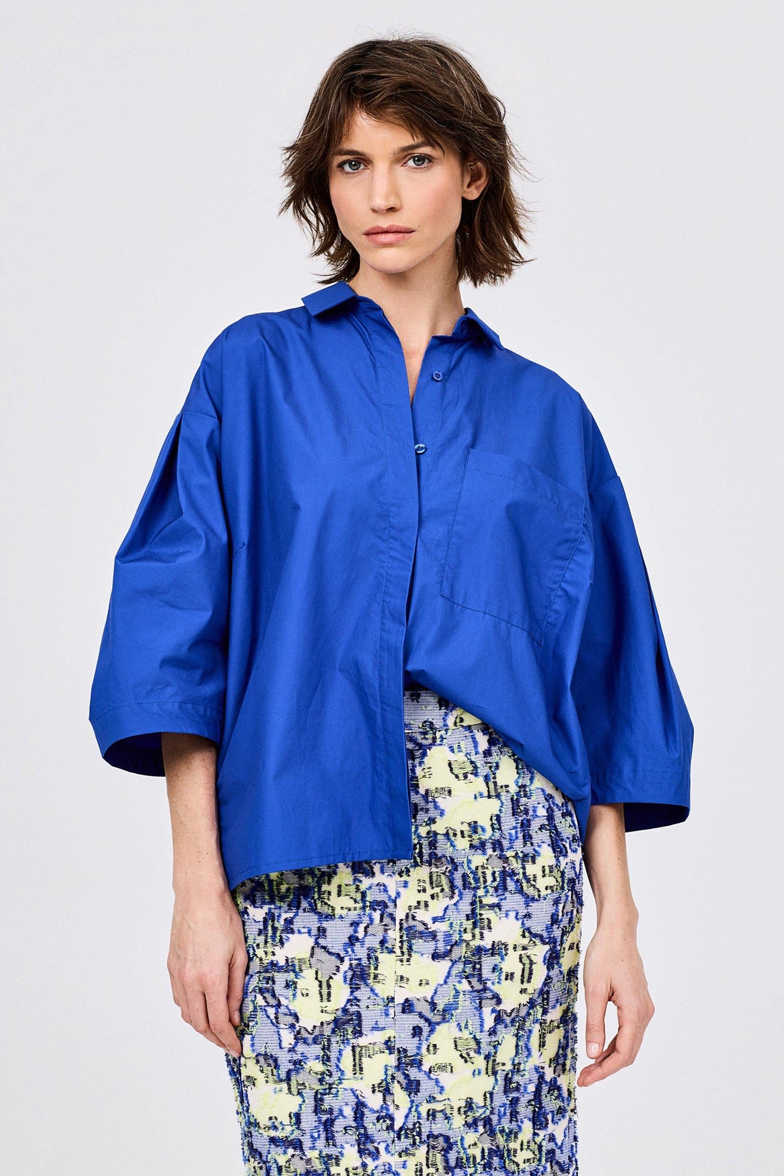 CKS - SHOMPET - blouse long sleeves - vivid blue