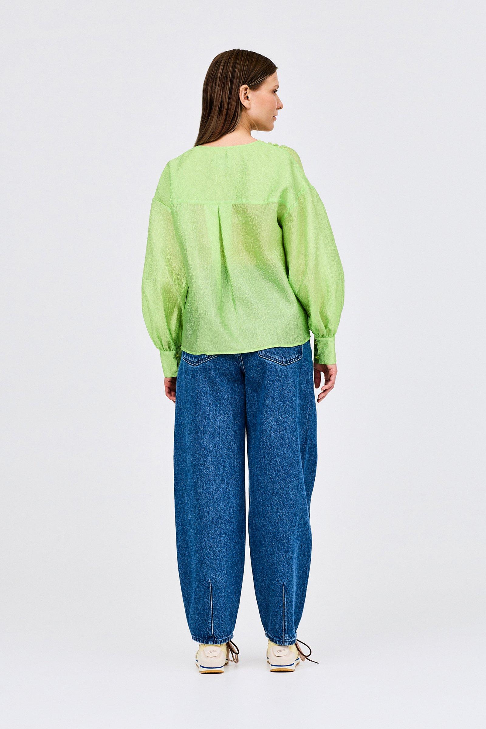 CKS - SOVIS - blouse korte mouwen - intens groen