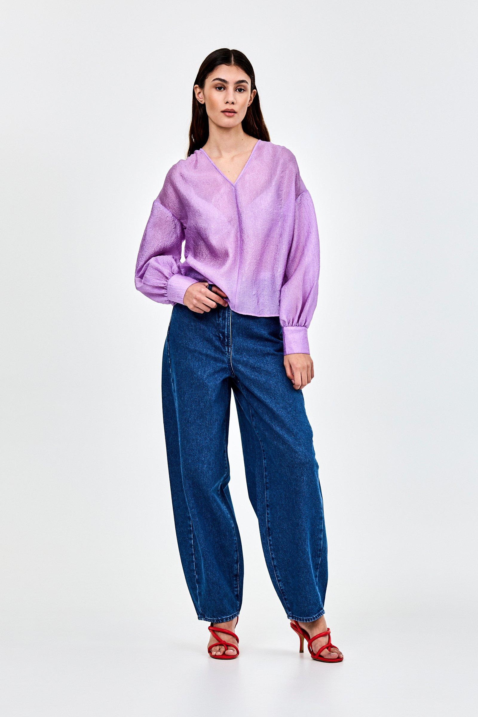 CKS - SOVIS - blouse lange mouwen - lila