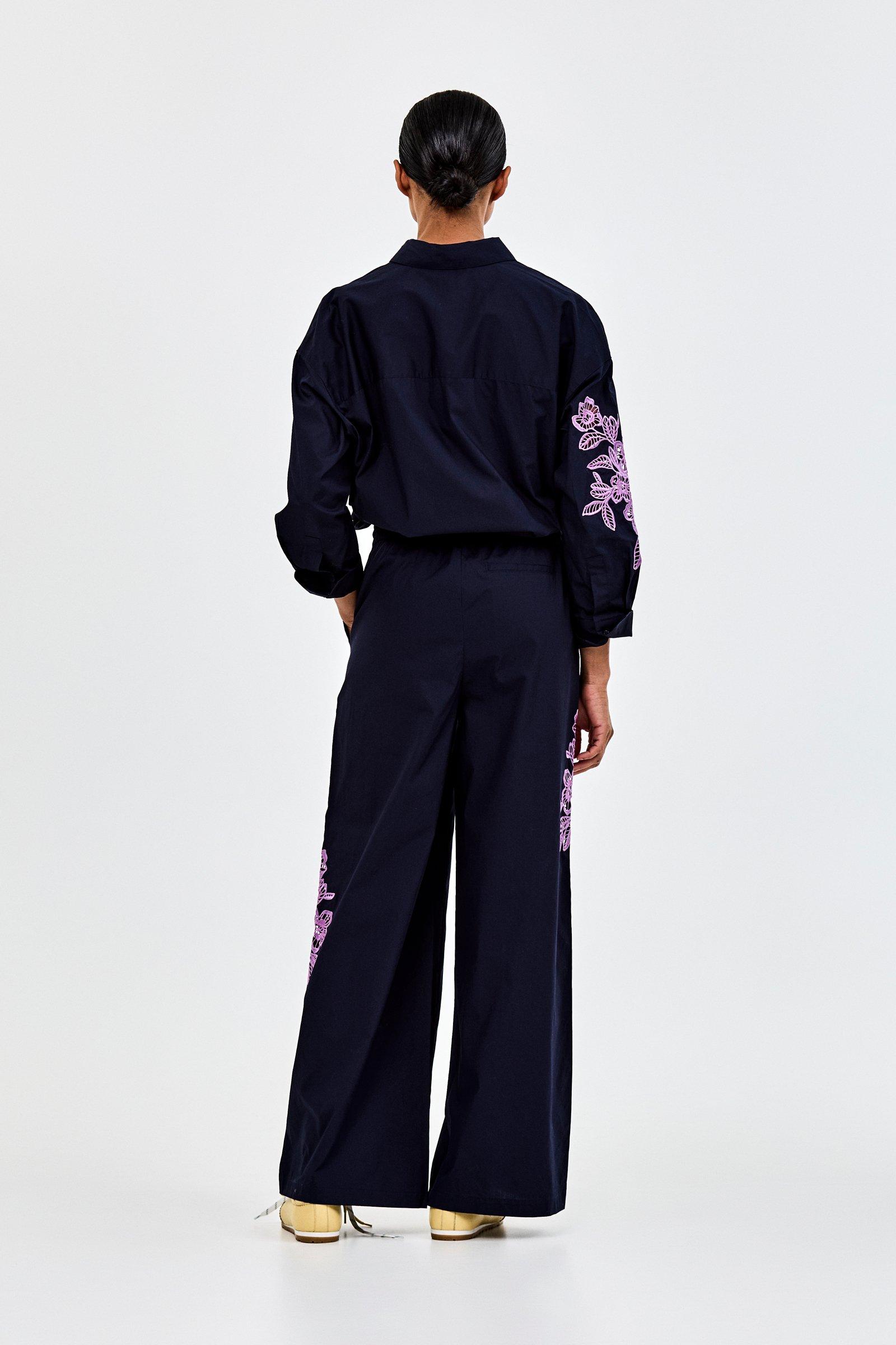 CKS - TOBYWIDE - lange broek - donkerblauw