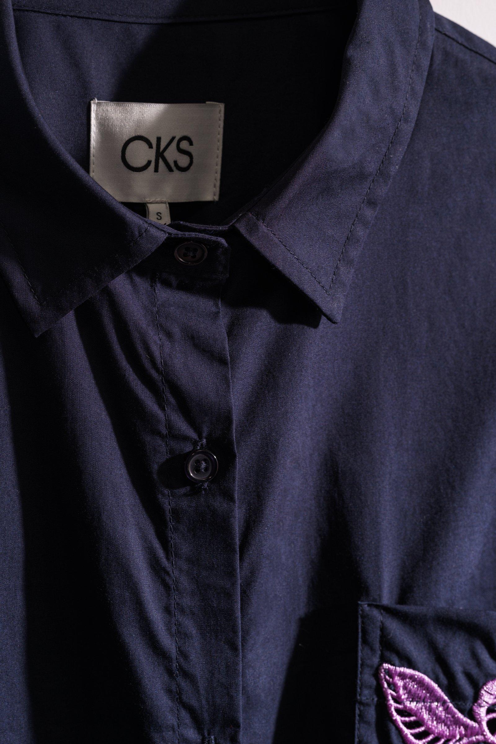 CKS - DANTO - robe longue - bleu fonc&eacute;