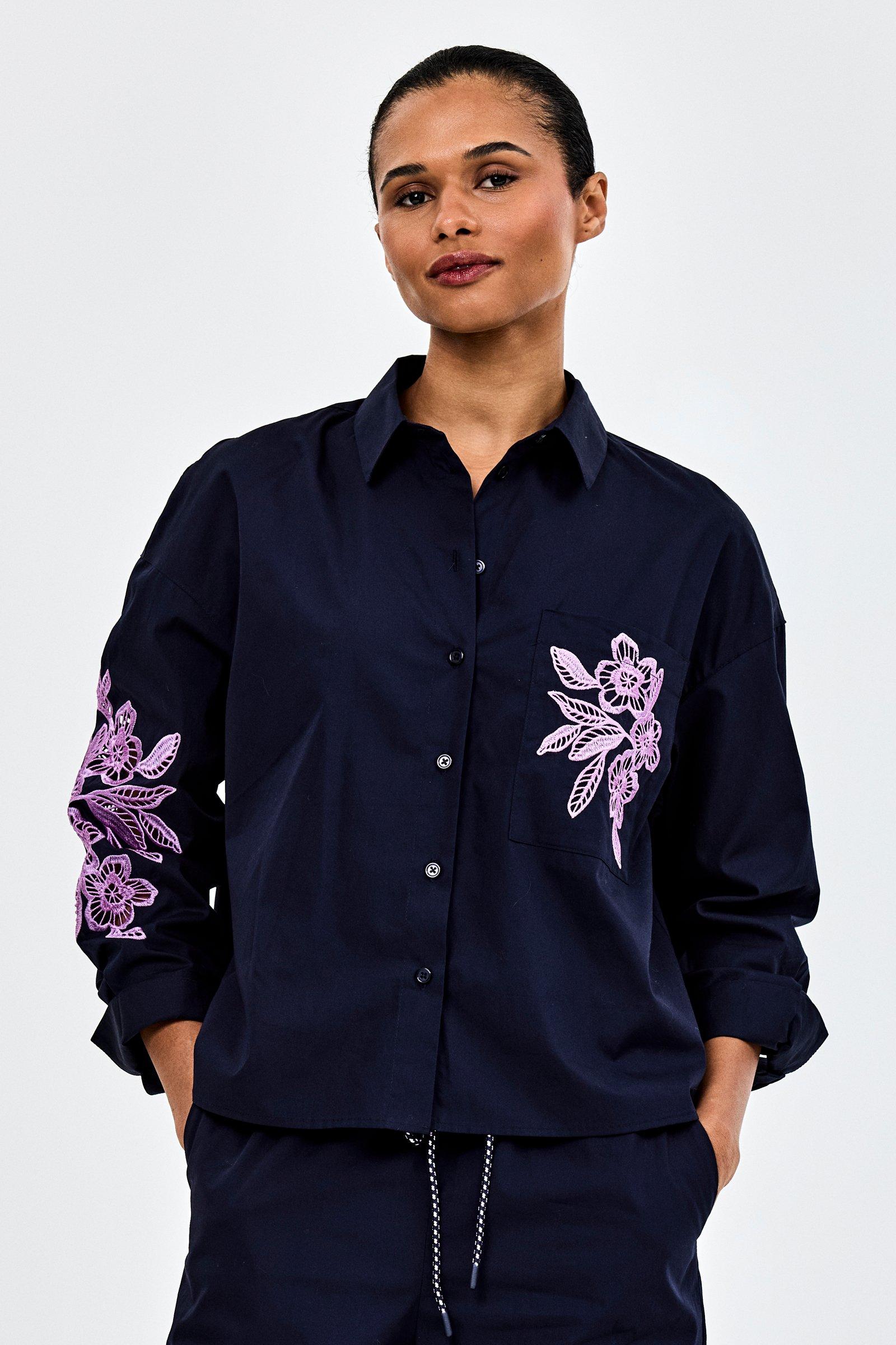 CKS - STANDA - Bluse Lange &Auml;rmel - Dunkelblau