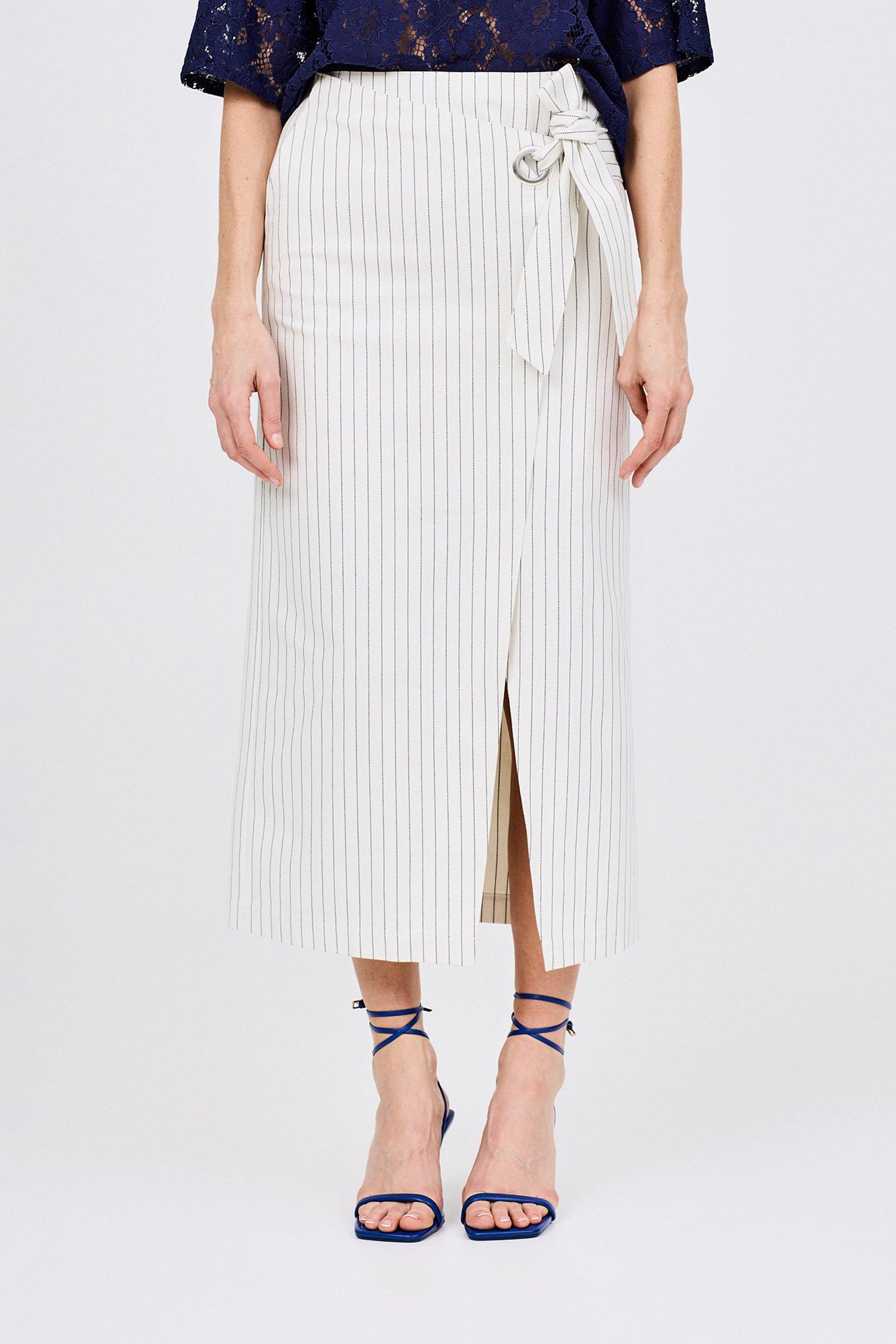 CKS - SKILLA - lange rok - lichtbeige