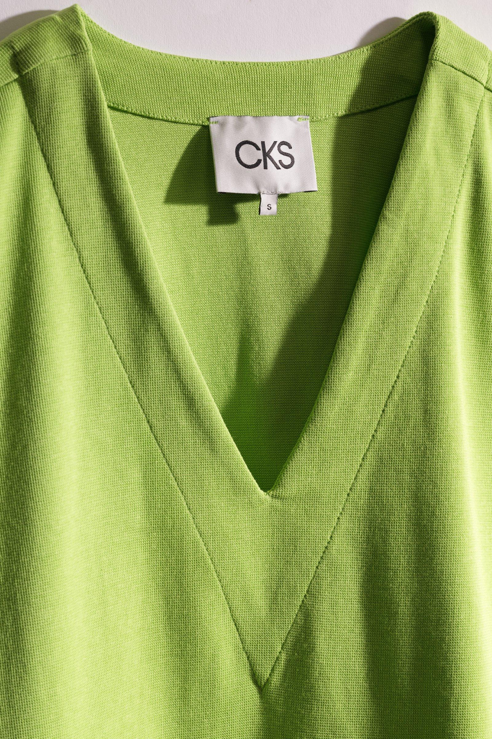 CKS - SABA - mouwloze top - felgroen