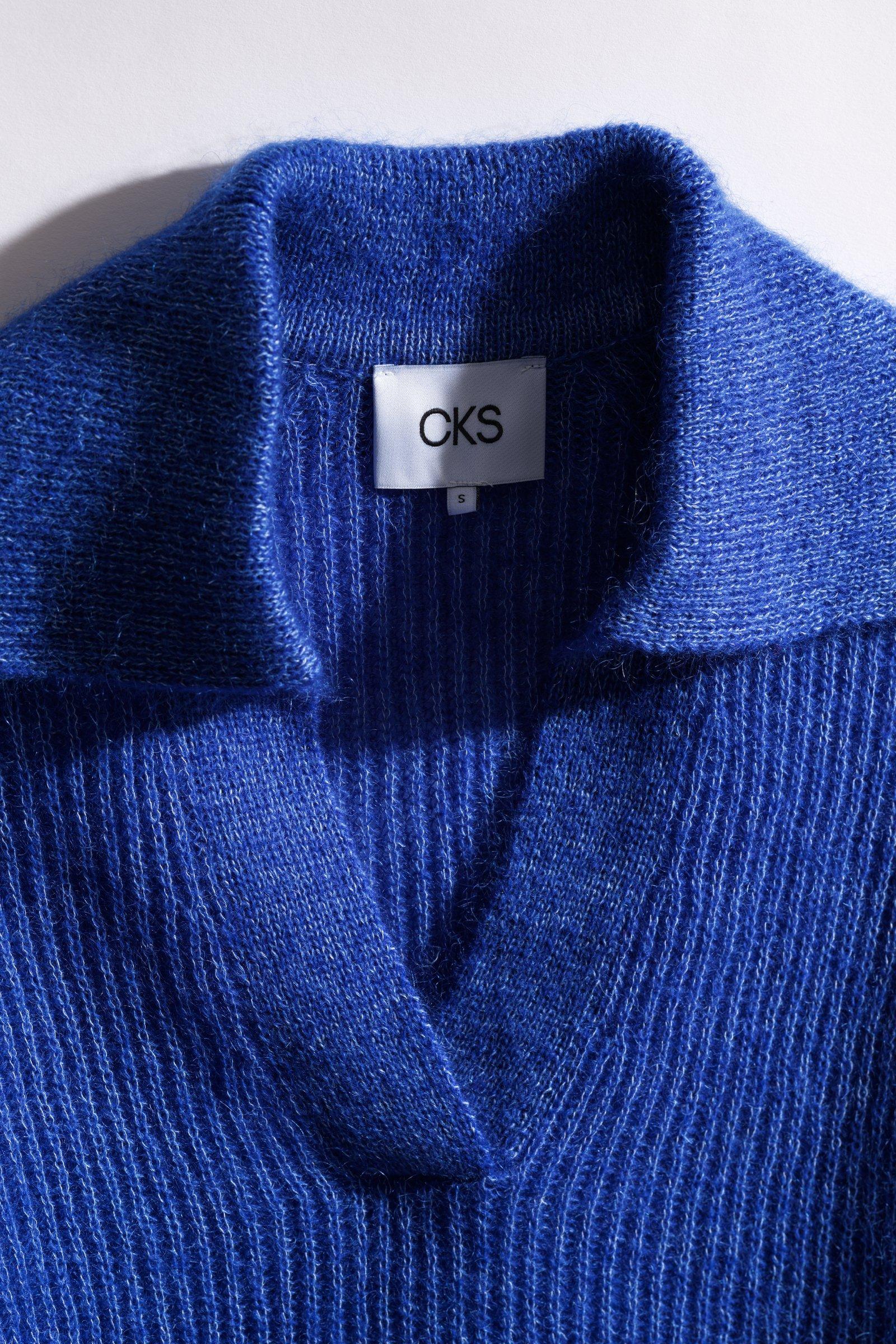 CKS - PLASTER - trui - felblauw