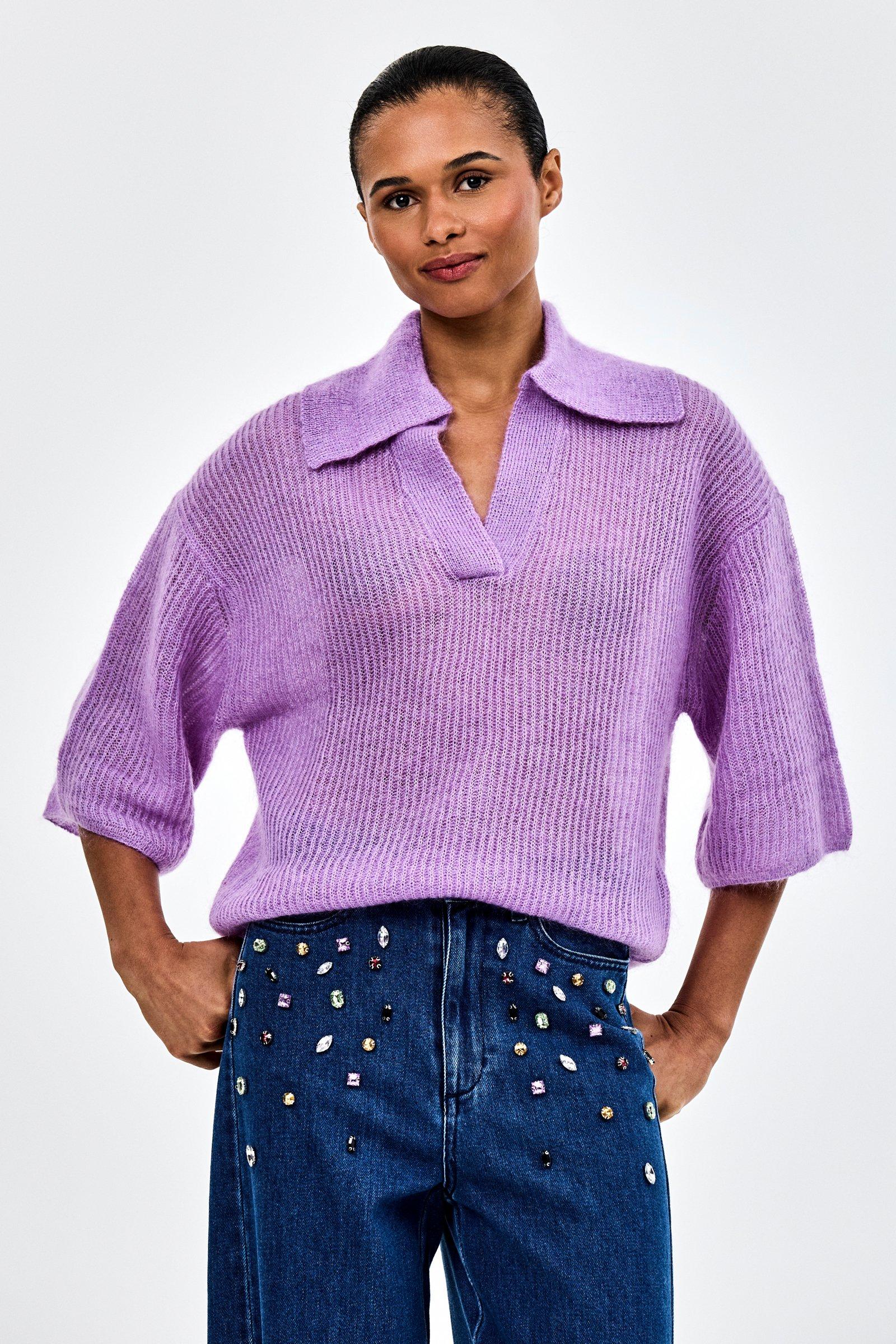 CKS - PLASTER - trui - lila